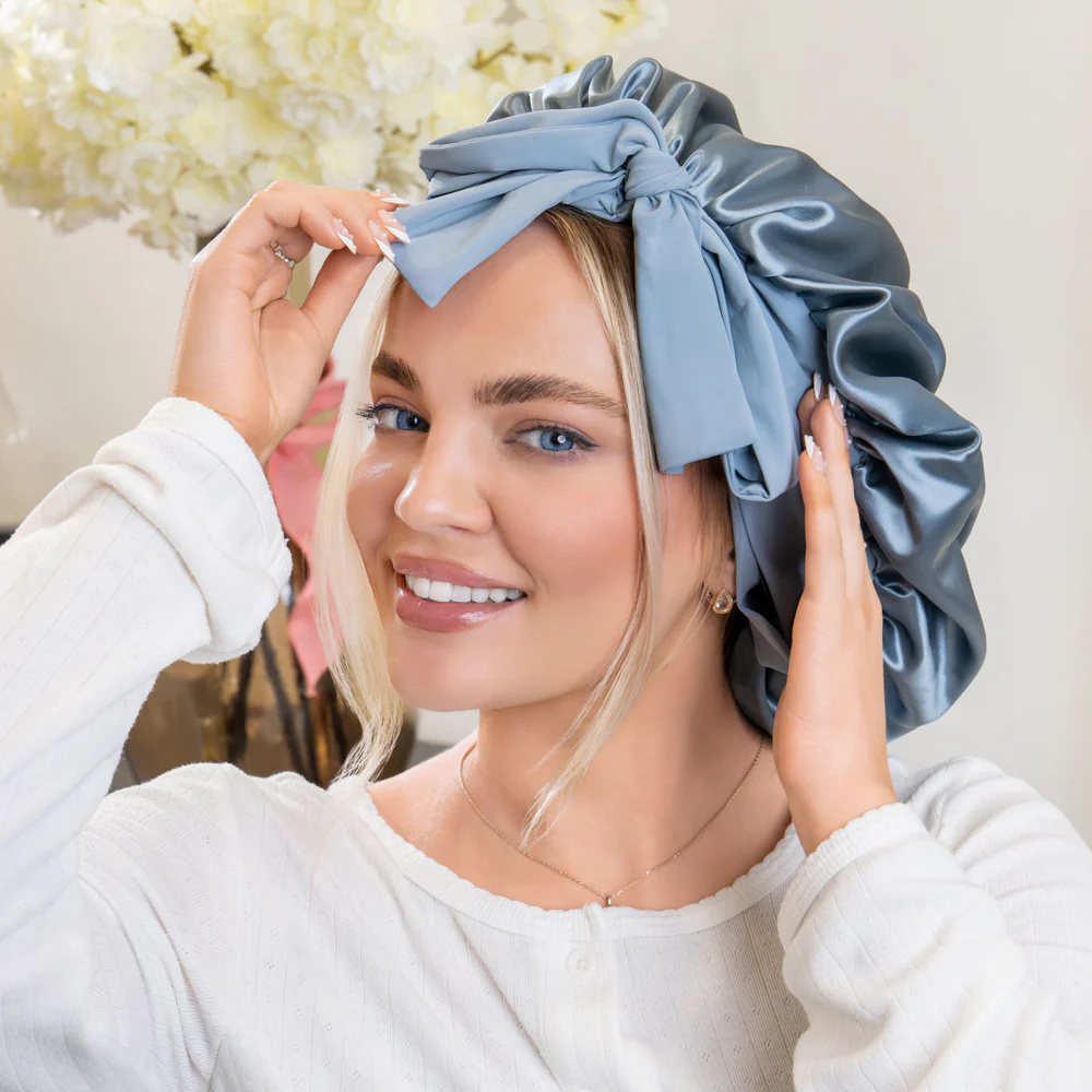 Blissy Bow Bonnet - Ash blue - Image 10