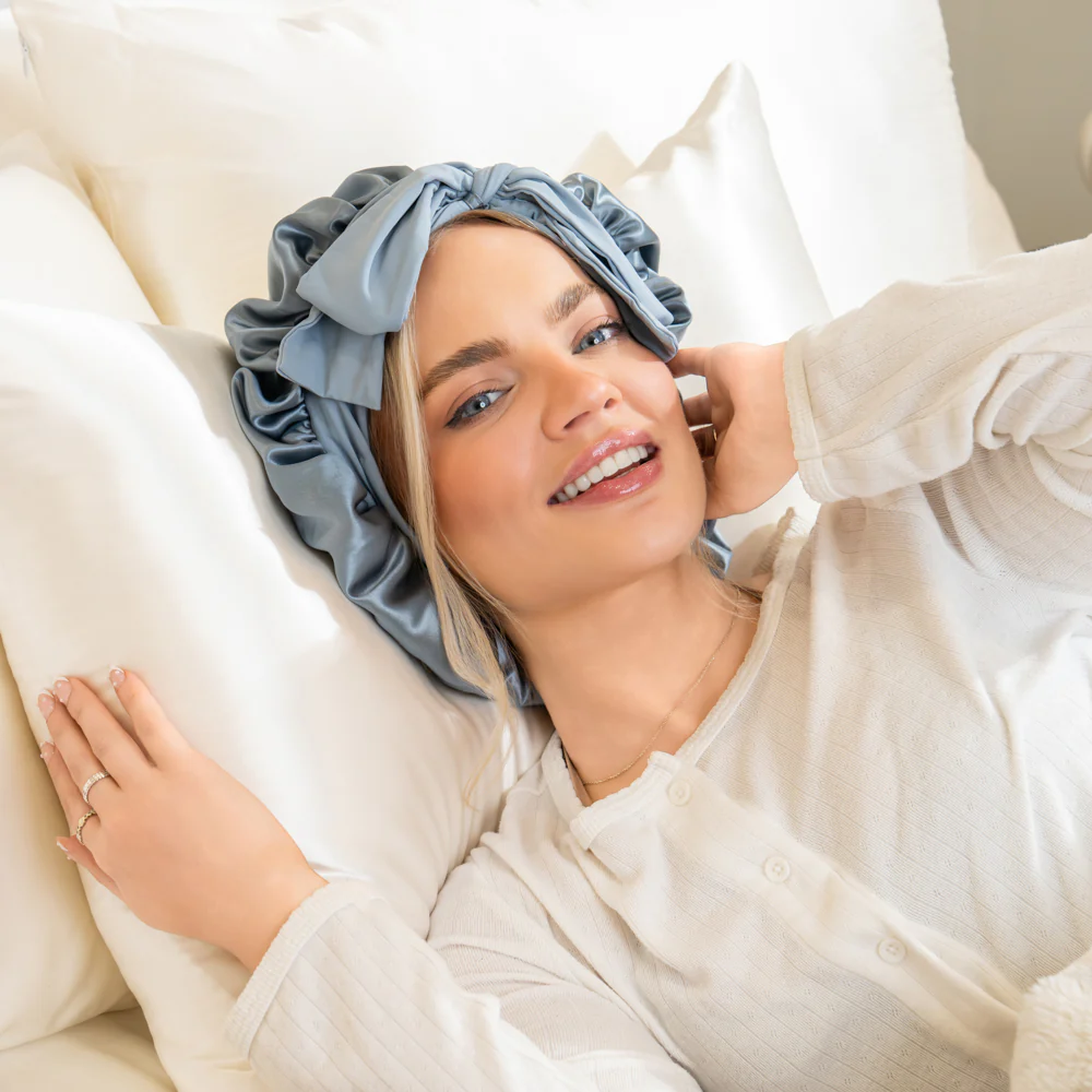 Blissy Bow Bonnet - Ash blue - Image 12