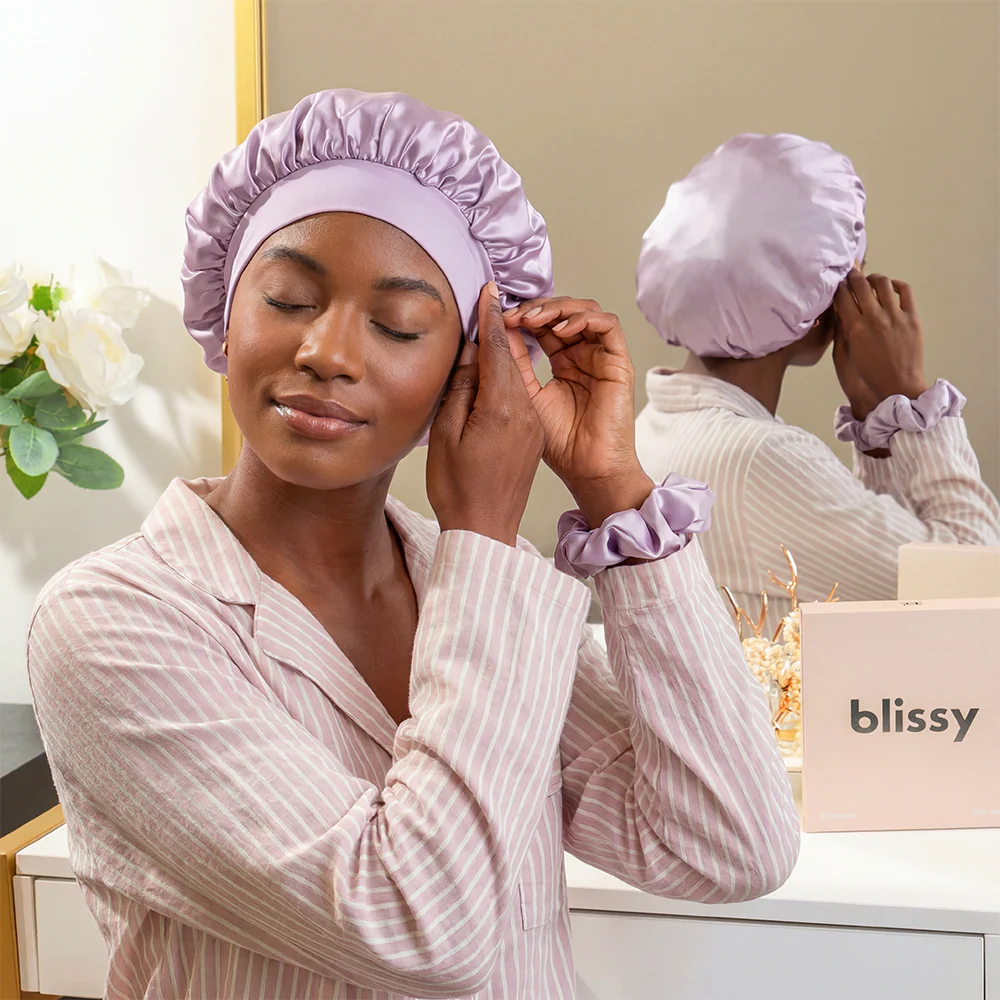 Blissy Bow Bonnet - Lavender - Image 3
