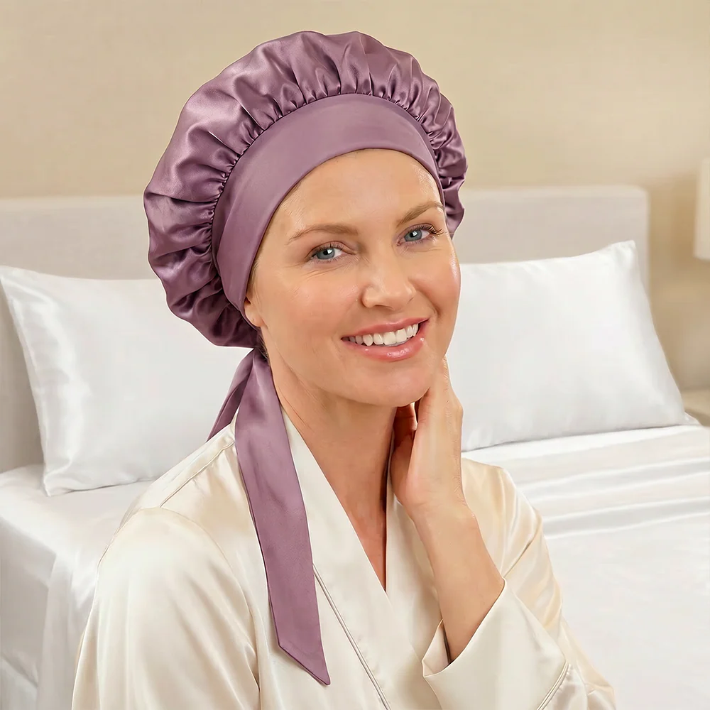 Blissy Bow Bonnet - Plum - Image 3
