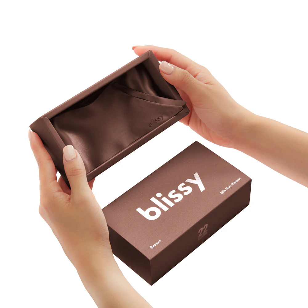Blissy Hair Ribbon - Chocolate - Image 5