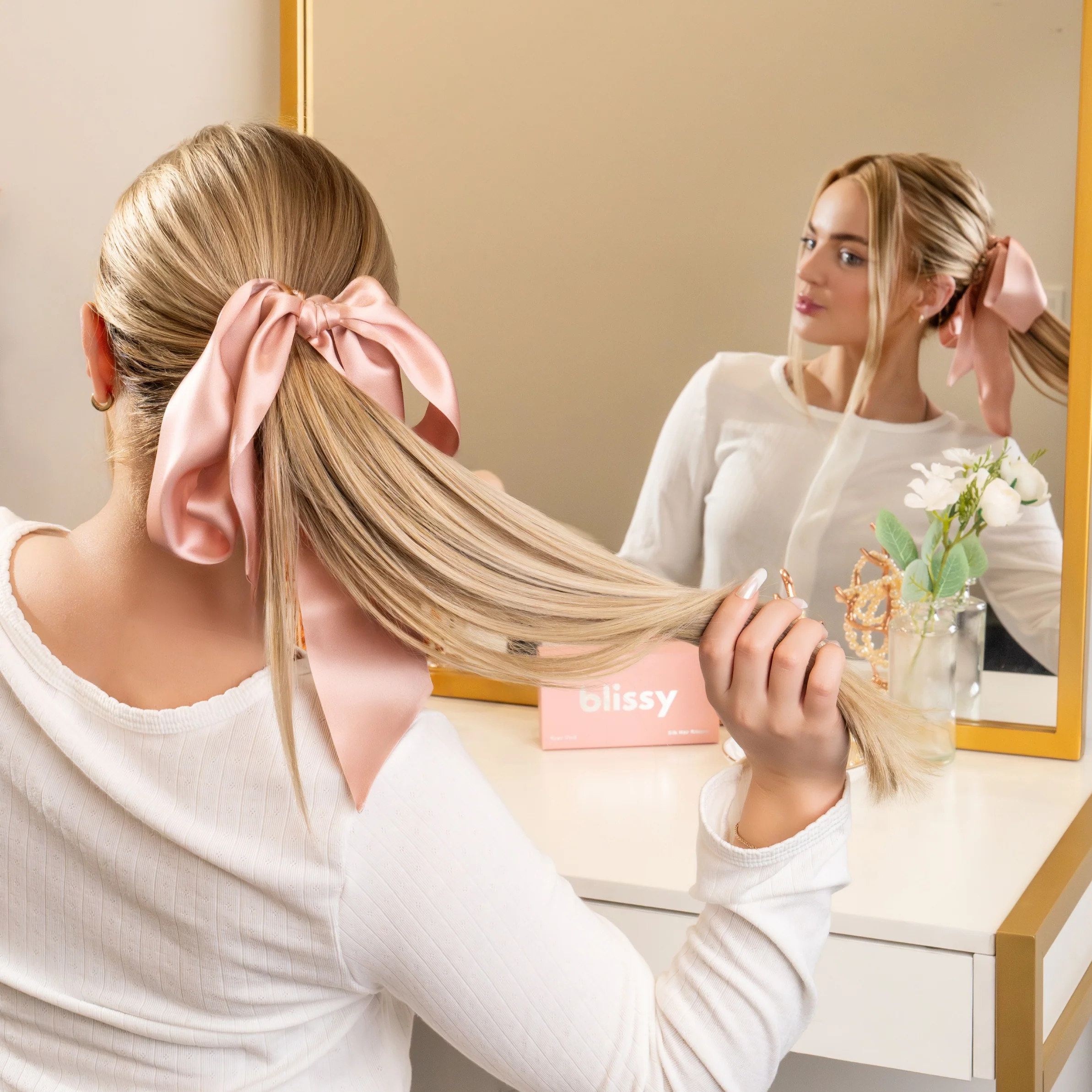 Blissy Hair Ribbon - Rose Gold - Image 11