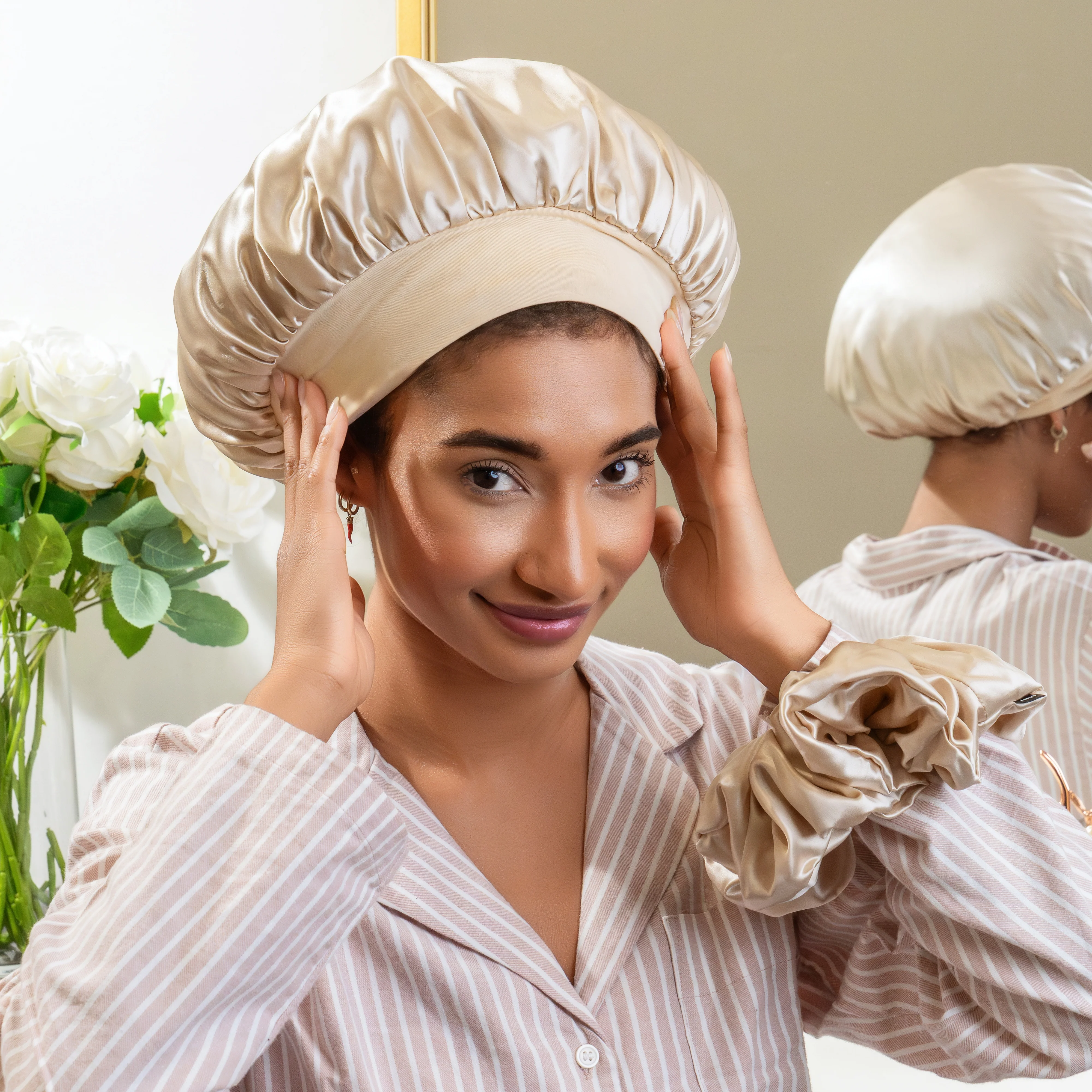 Blissy Halo Bonnet -   Champagne - Image 12