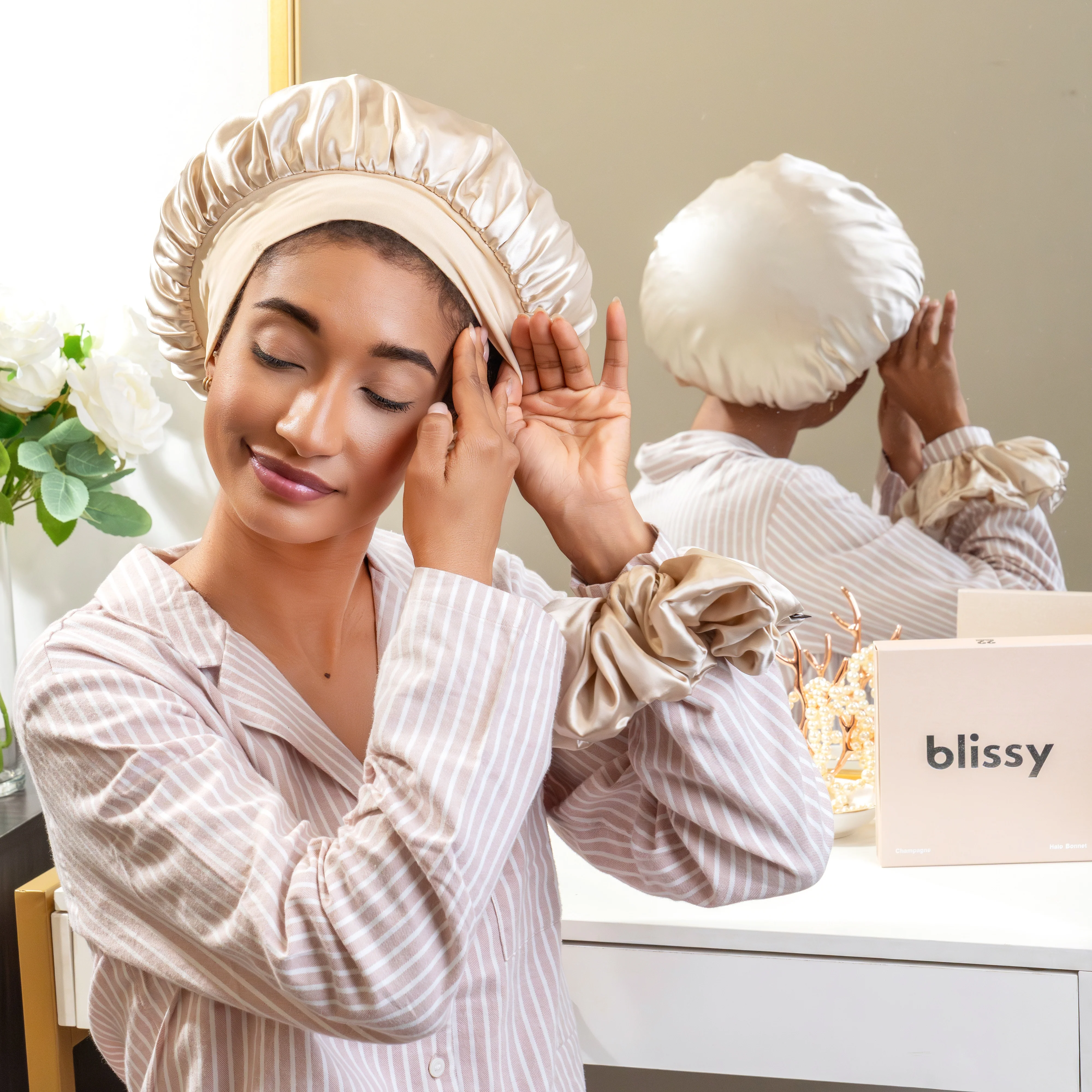 Blissy Halo Bonnet -   Champagne - Image 13