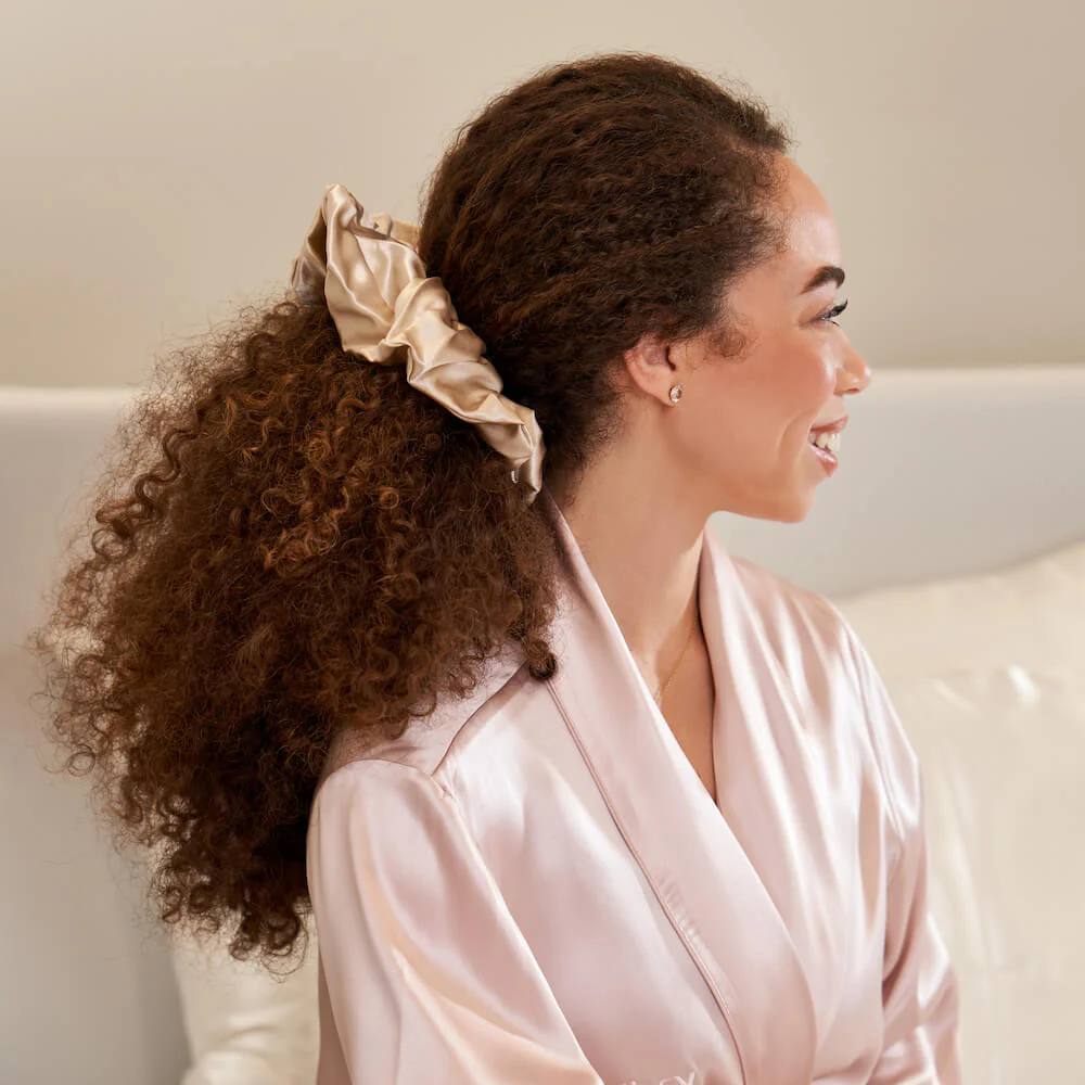 Blissy Oversized Scrunchie - Champagne - Image 6