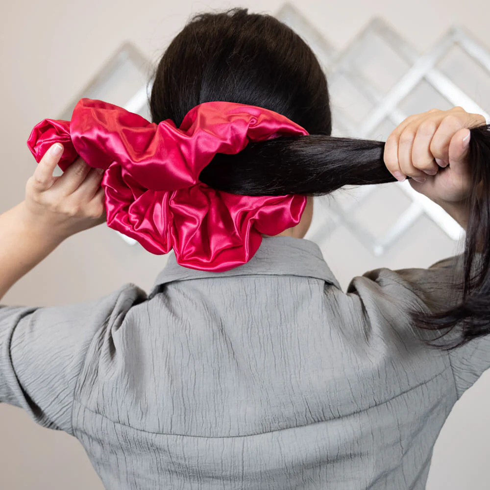 Blissy Oversized Scrunchie - Hibiscus - Image 5