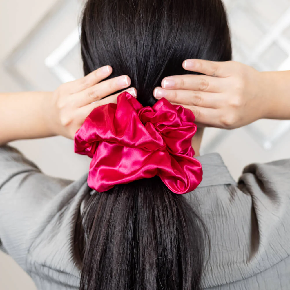 Blissy Oversized Scrunchie - Hibiscus - Image 6