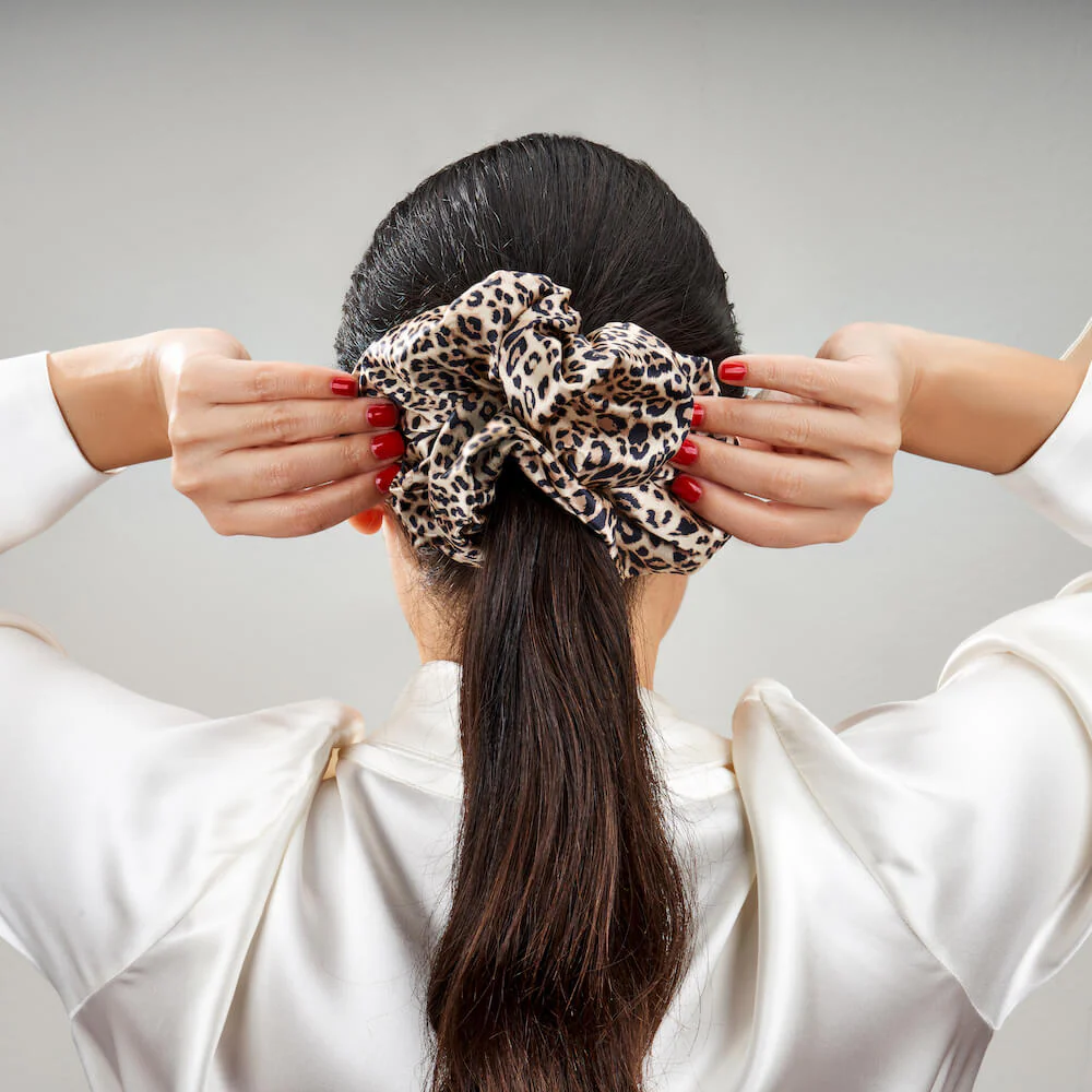 Blissy Oversized Scrunchie - Leopard - Image 12