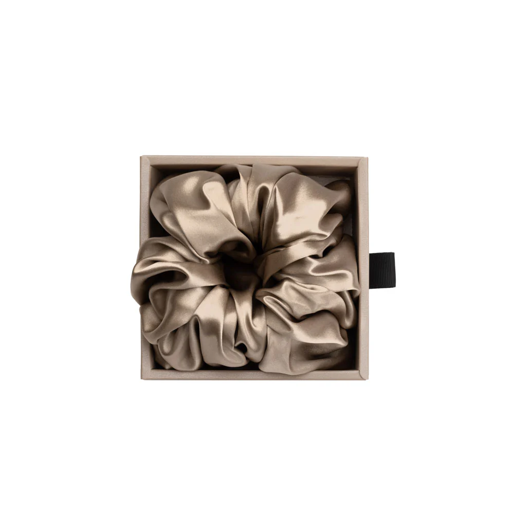 Blissy Oversized Scrunchie - Taupe - Image 3