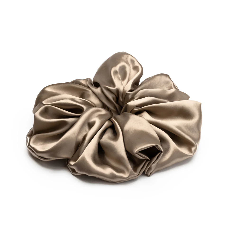 Blissy Oversized Scrunchie - Taupe - Image 4