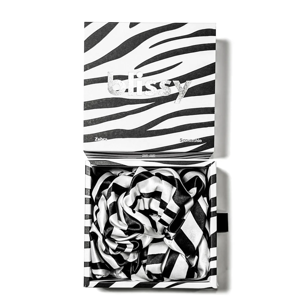 Blissy Oversized Scrunchie - Zebra - Image 5