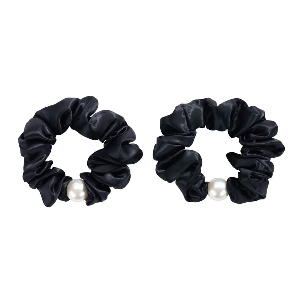 Blissy Pearl Scrunchies - Black - Image 2