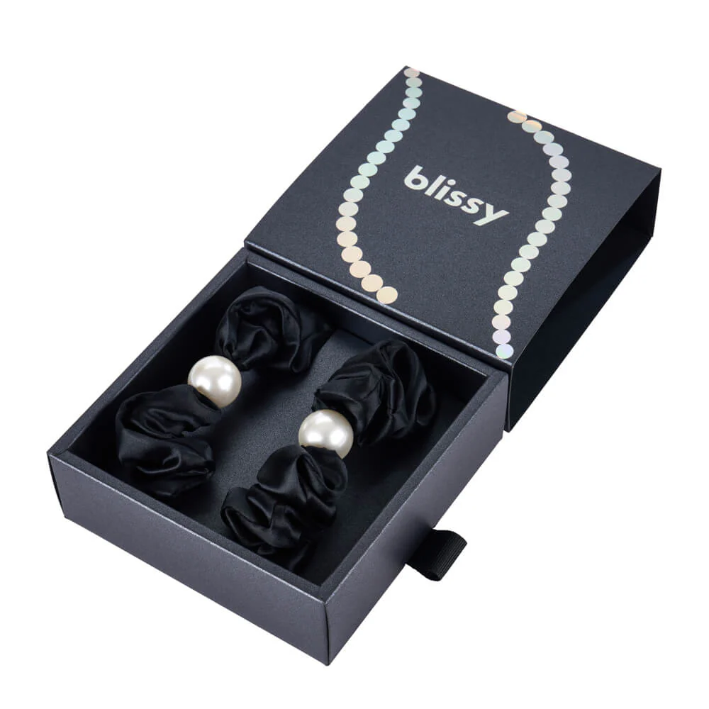 Blissy Pearl Scrunchies - Black - Image 7