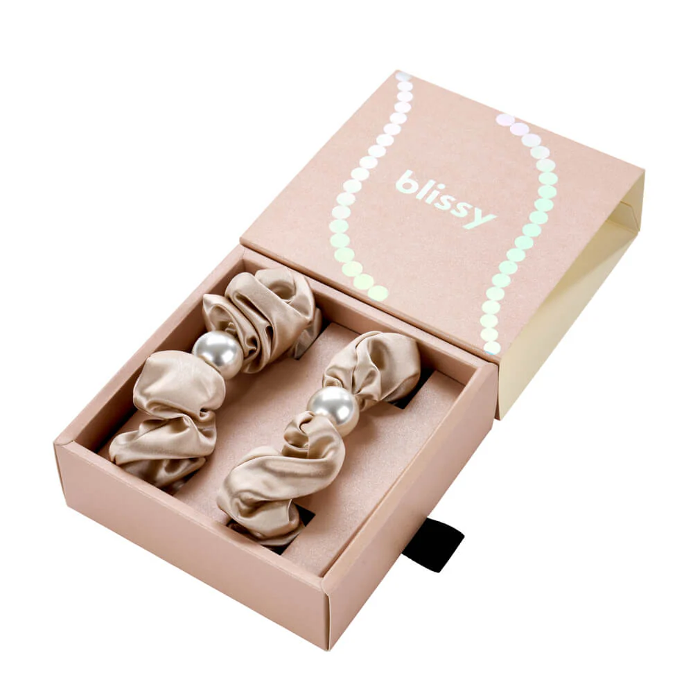Blissy Pearl Scrunchies - Champagne - Image 7