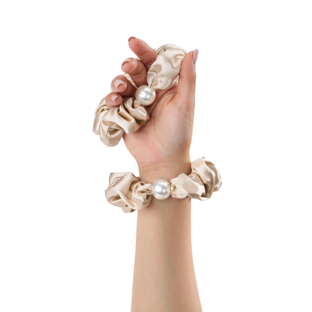 Blissy Pearl Scrunchies - Champagne - Image 9