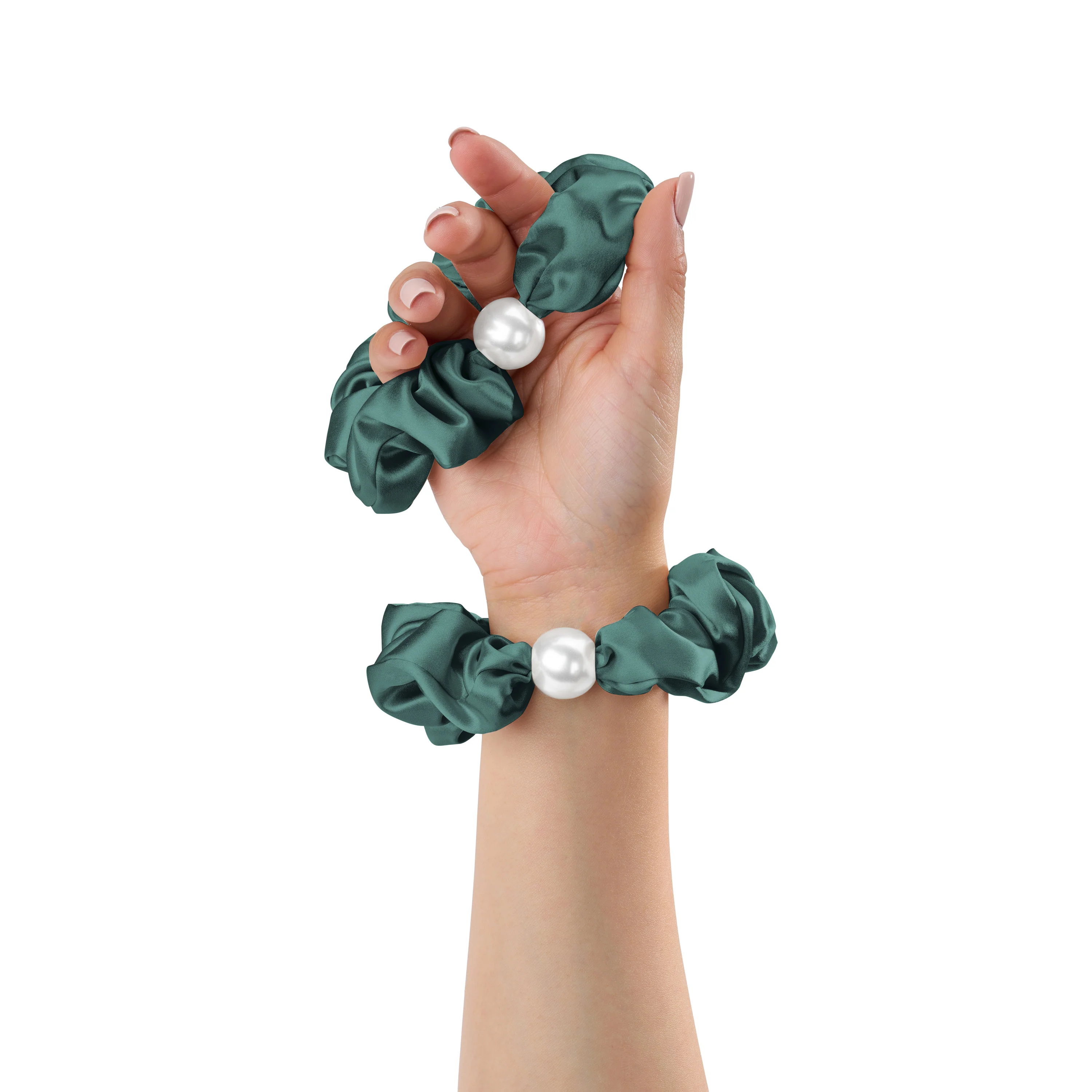 Blissy Pearl Scrunchies - Emerald - Image 7
