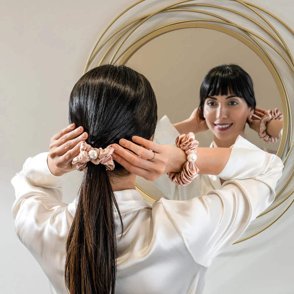 Blissy Pearl Scrunchies - Rose Gold - Image 15