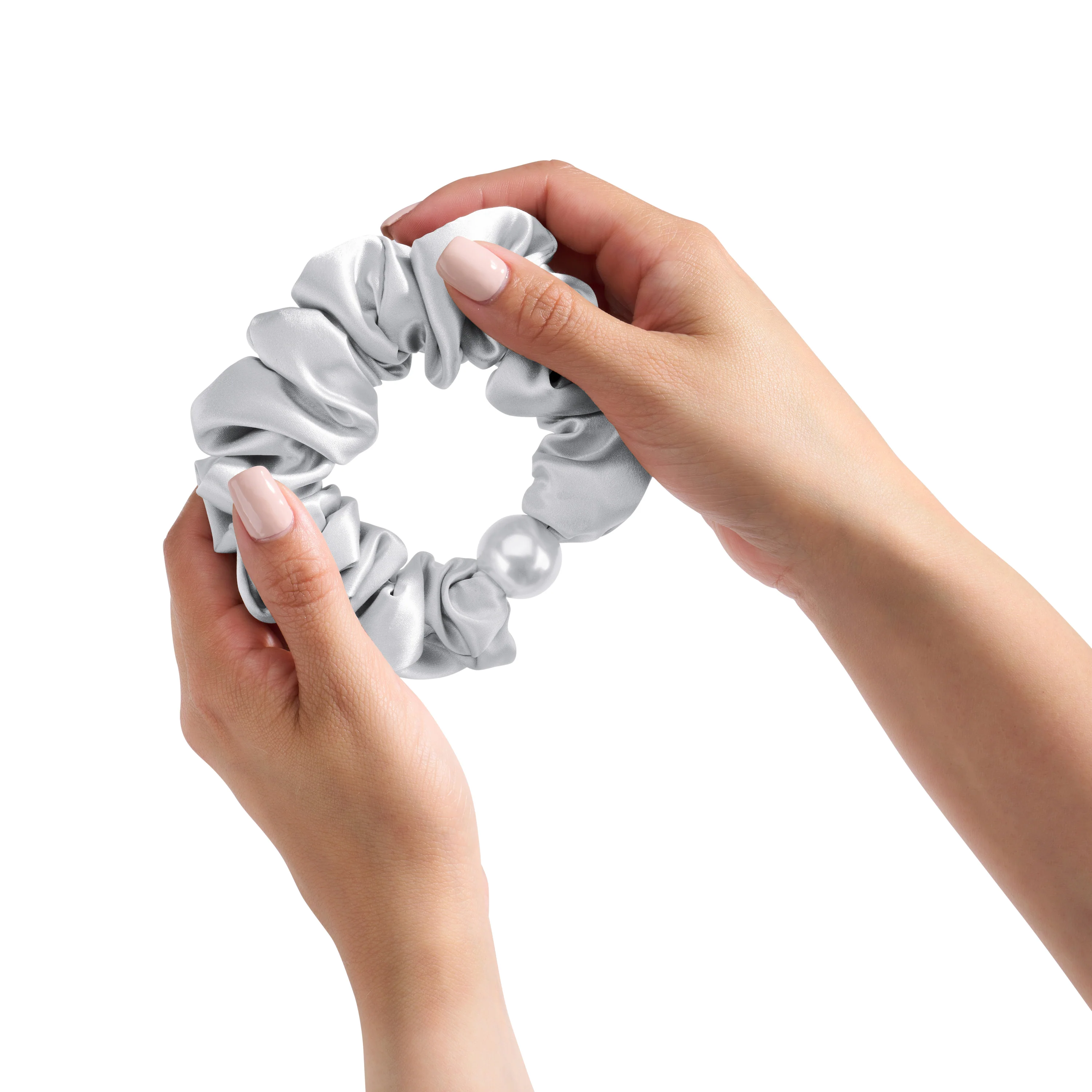 Blissy Pearl Scrunchies - Silver - Image 2