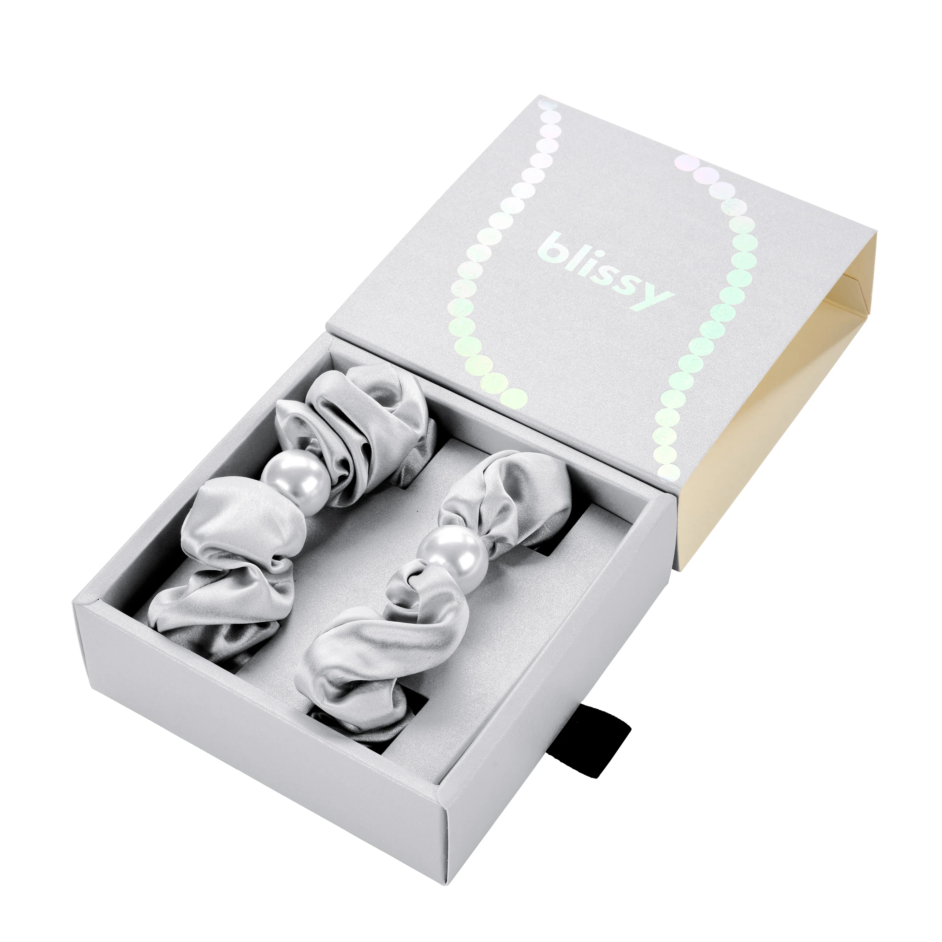 Blissy Pearl Scrunchies - Silver - Image 3