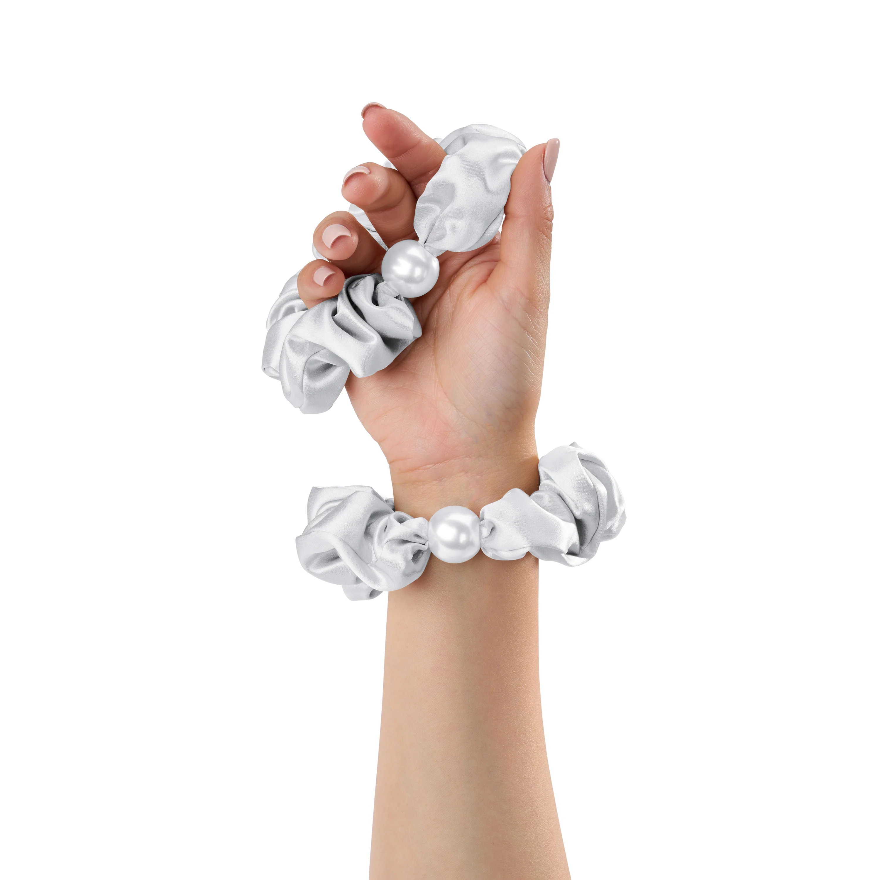 Blissy Pearl Scrunchies - Silver - Image 7