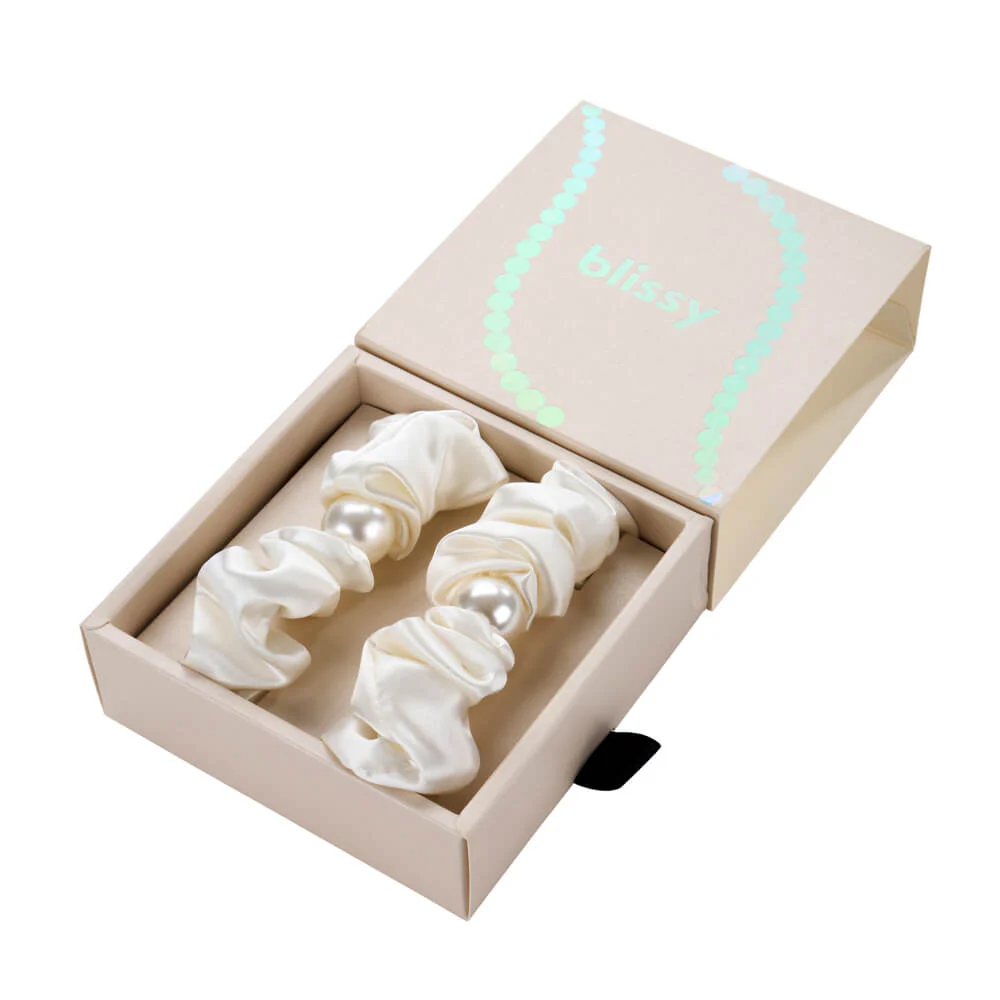 Blissy Pearl Scrunchies - White - Image 7
