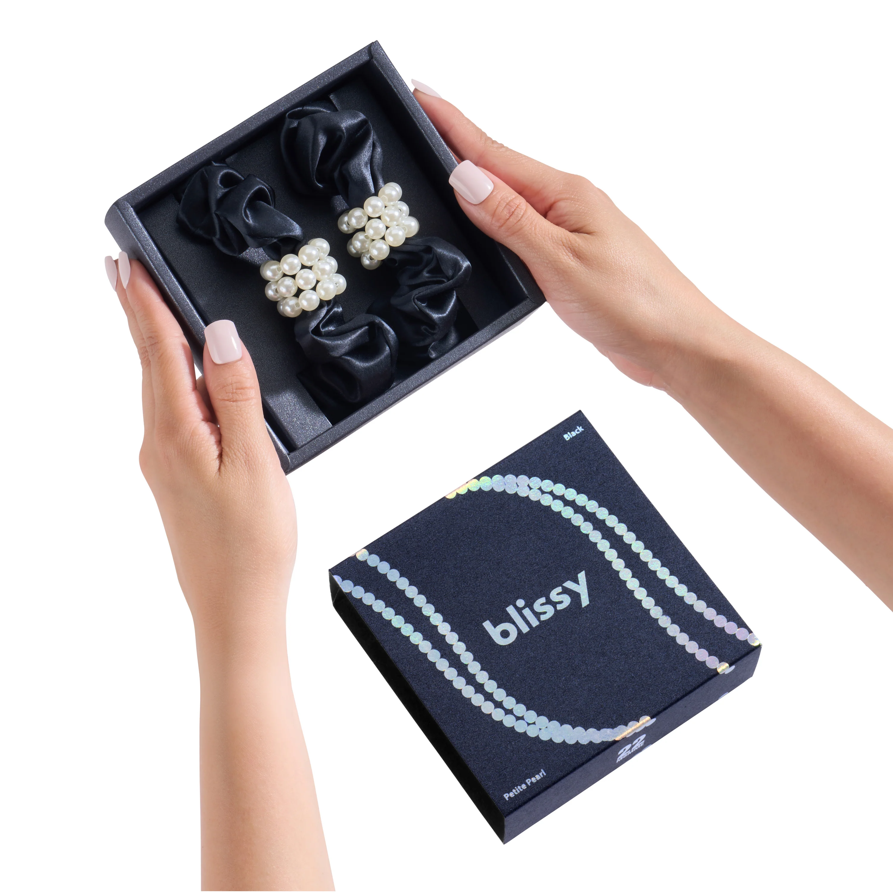 Blissy Petite Pearl Scrunchies - Black - Image 9