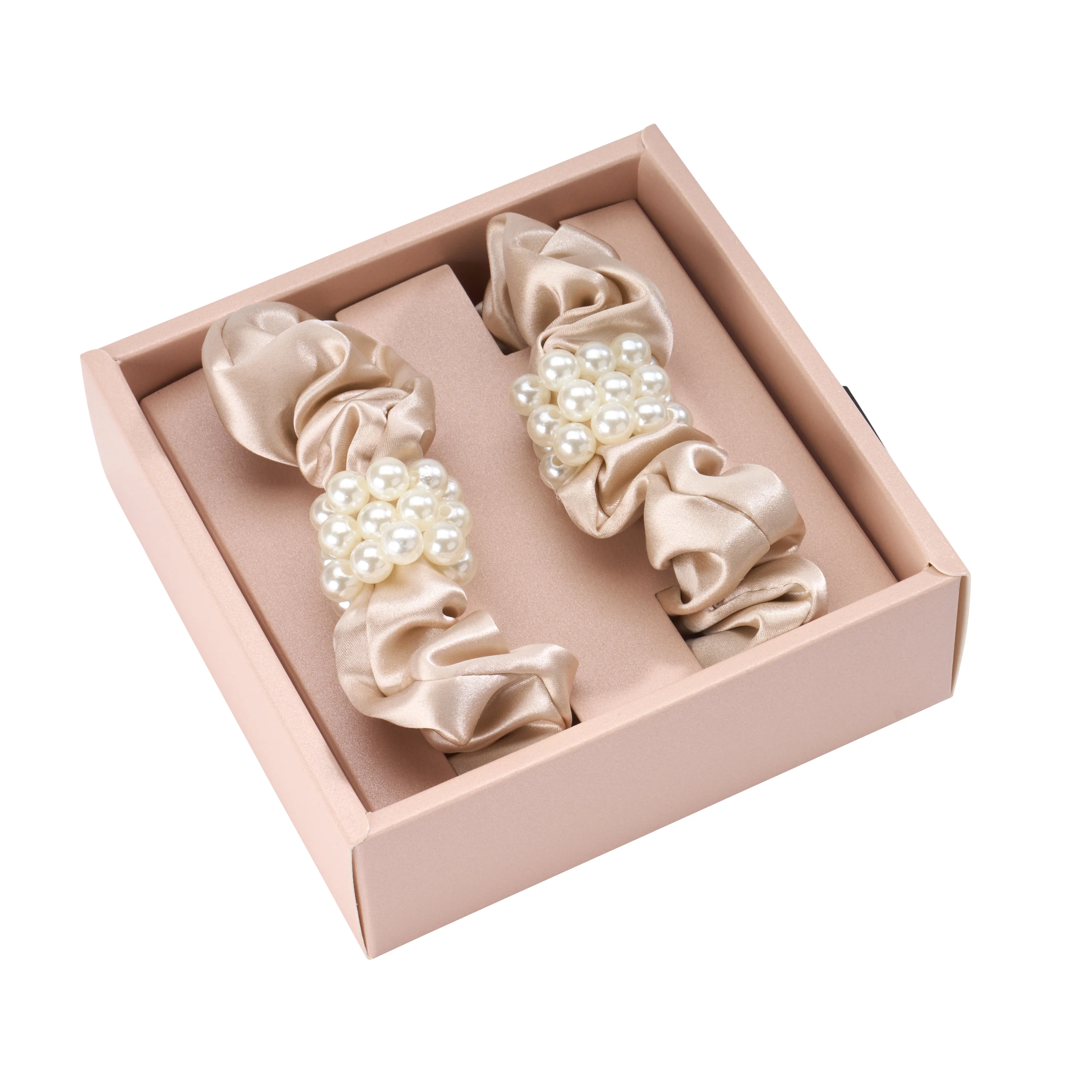 Blissy Petite Pearl Scrunchies - Champagne - Image 3