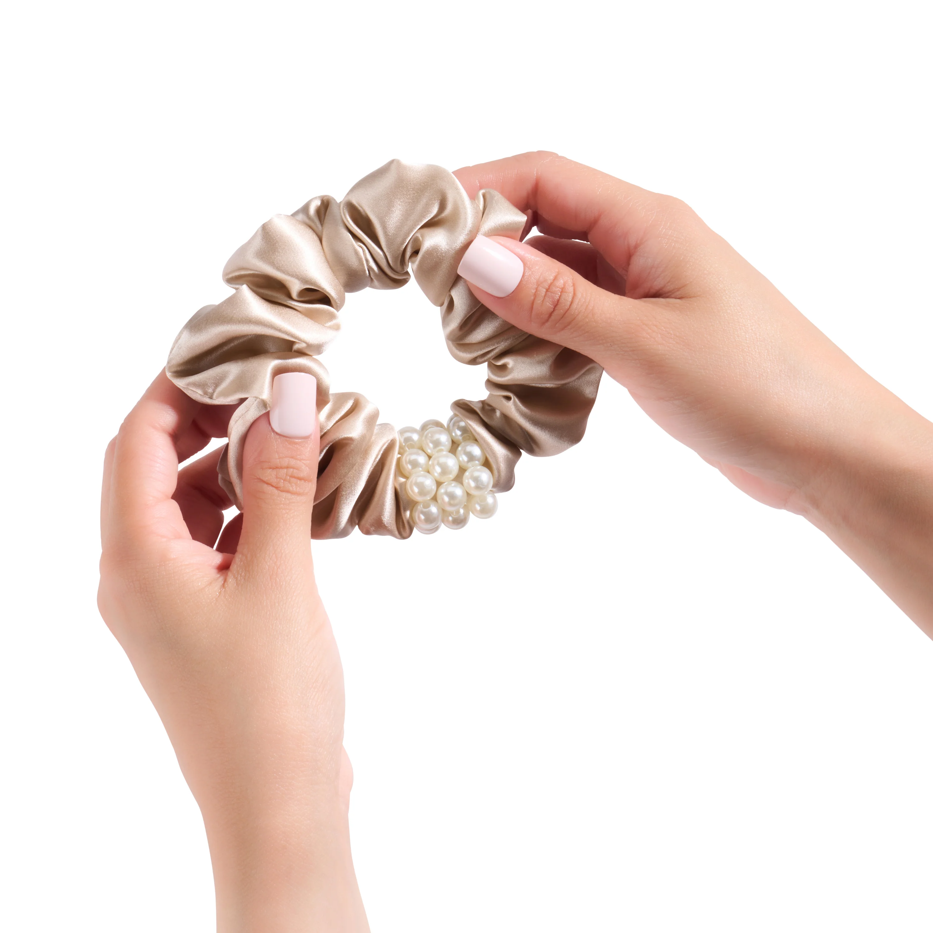 Blissy Petite Pearl Scrunchies - Champagne - Image 9