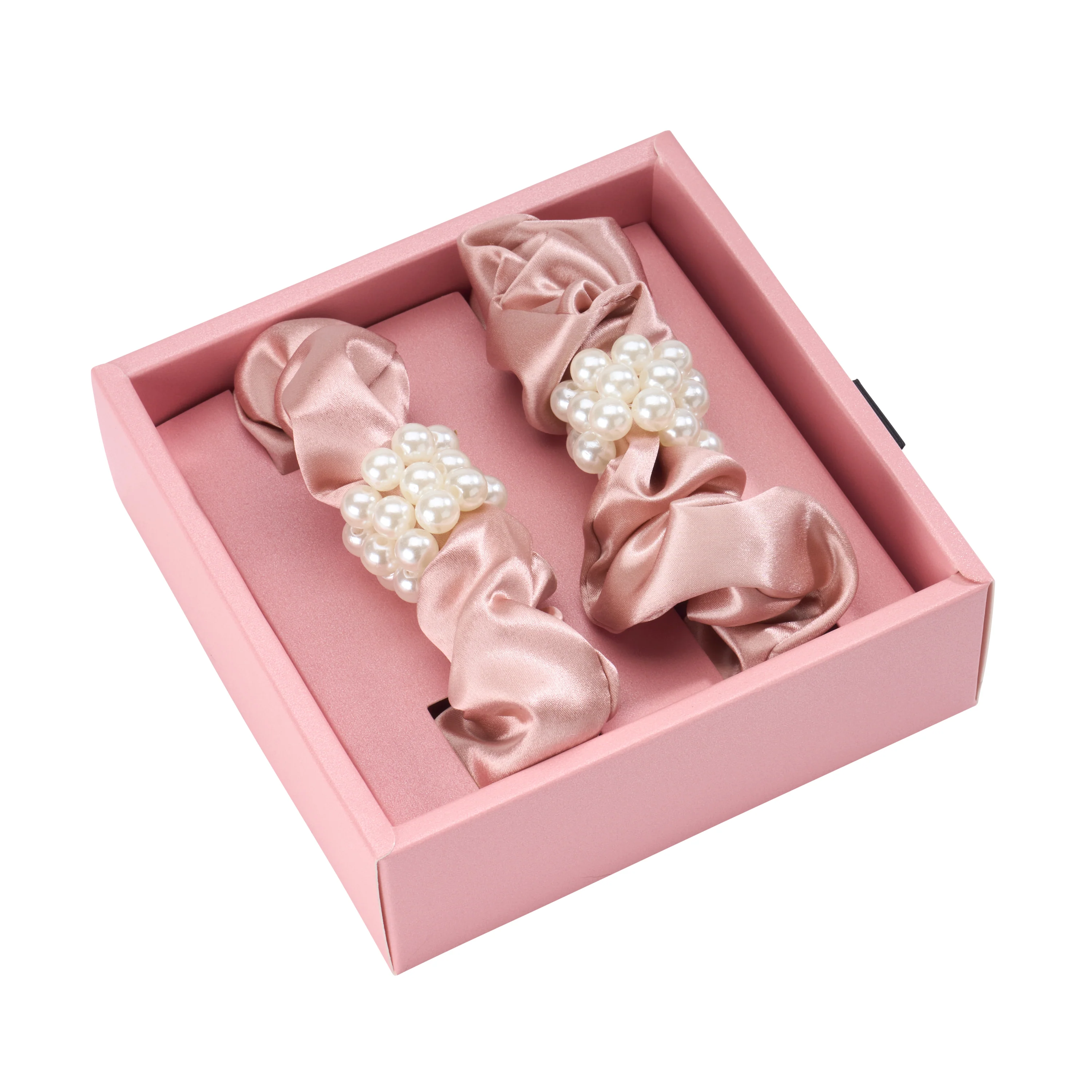 Blissy Petite Pearl Scrunchies - Rose Gold - Image 3