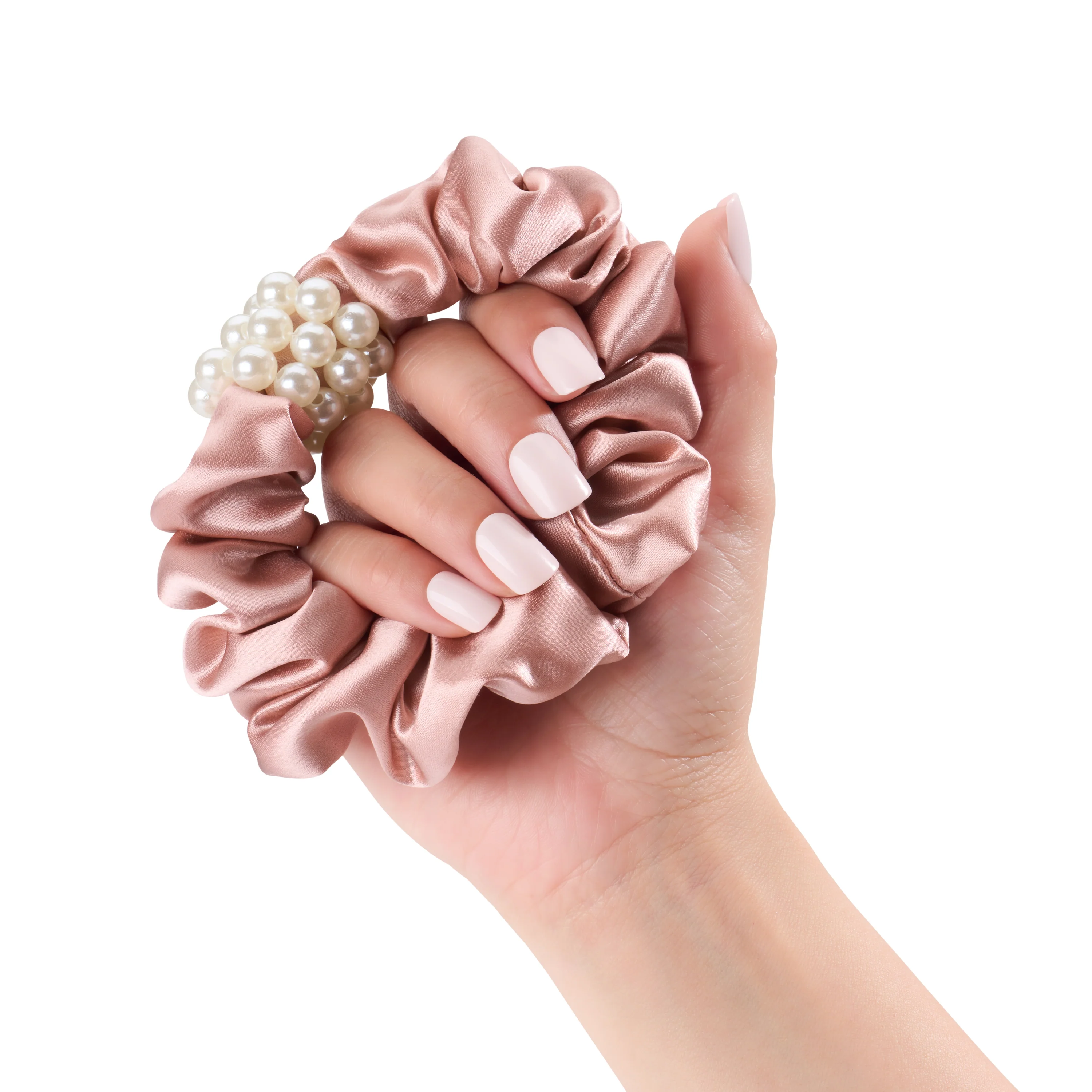 Blissy Petite Pearl Scrunchies - Rose Gold - Image 6