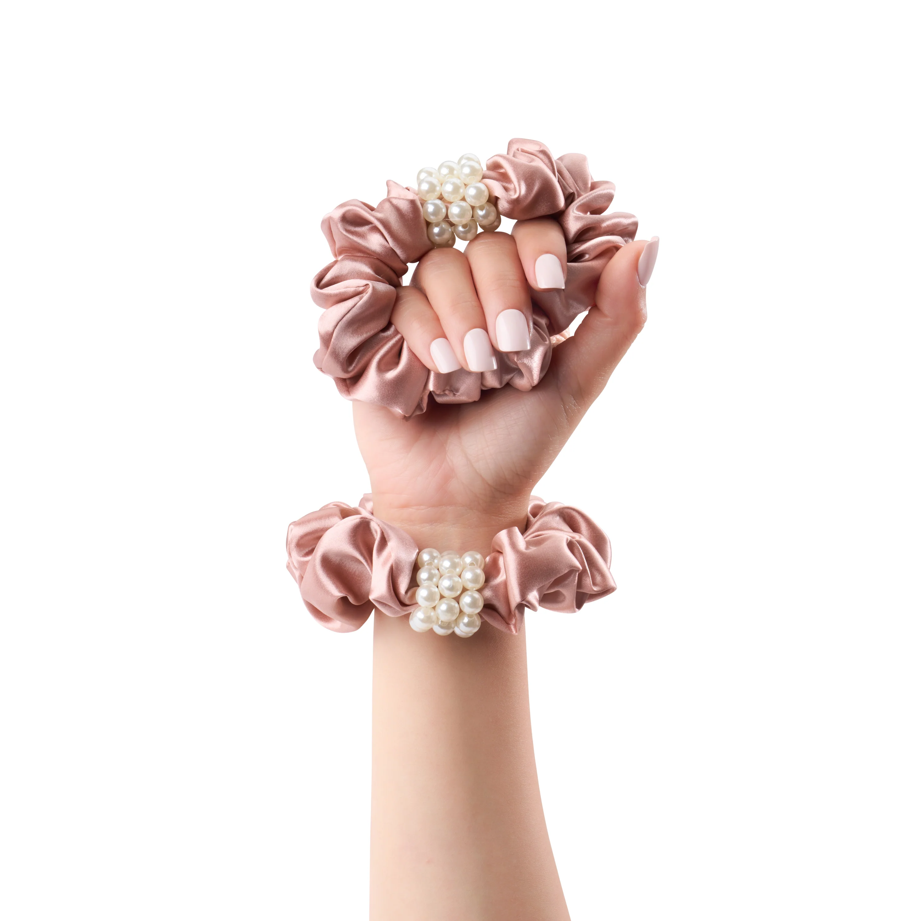 Blissy Petite Pearl Scrunchies - Rose Gold - Image 7