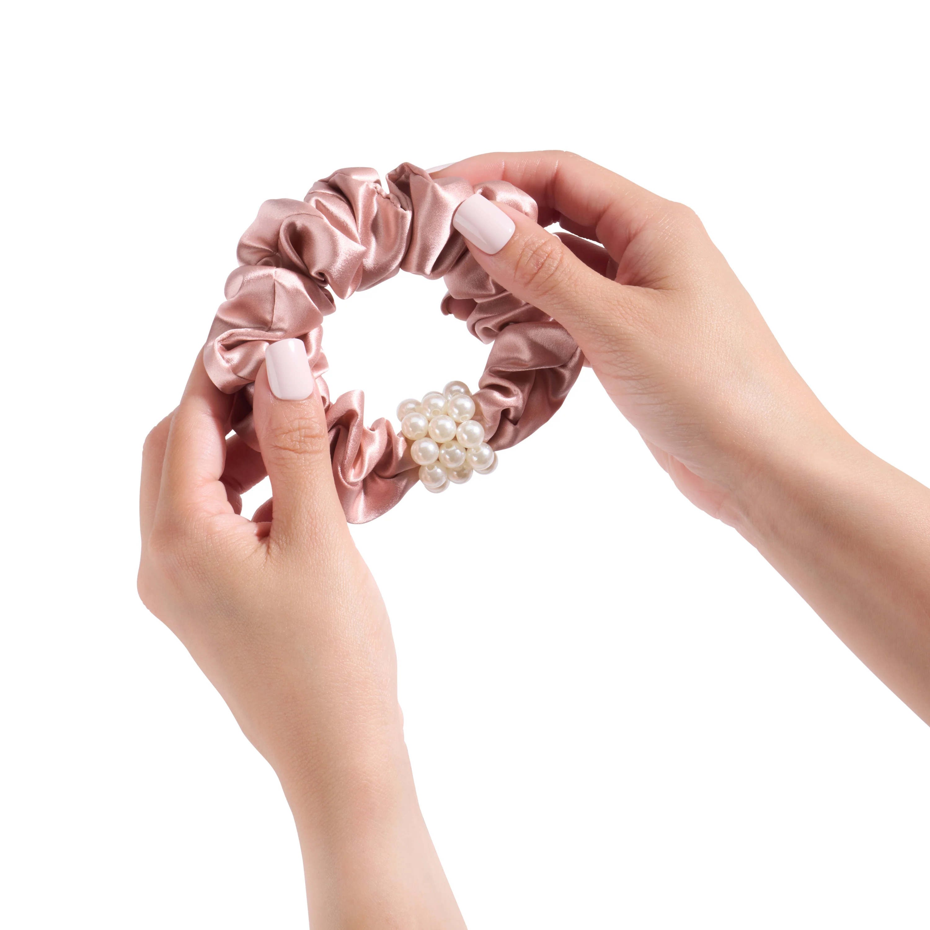 Blissy Petite Pearl Scrunchies - Rose Gold - Image 9