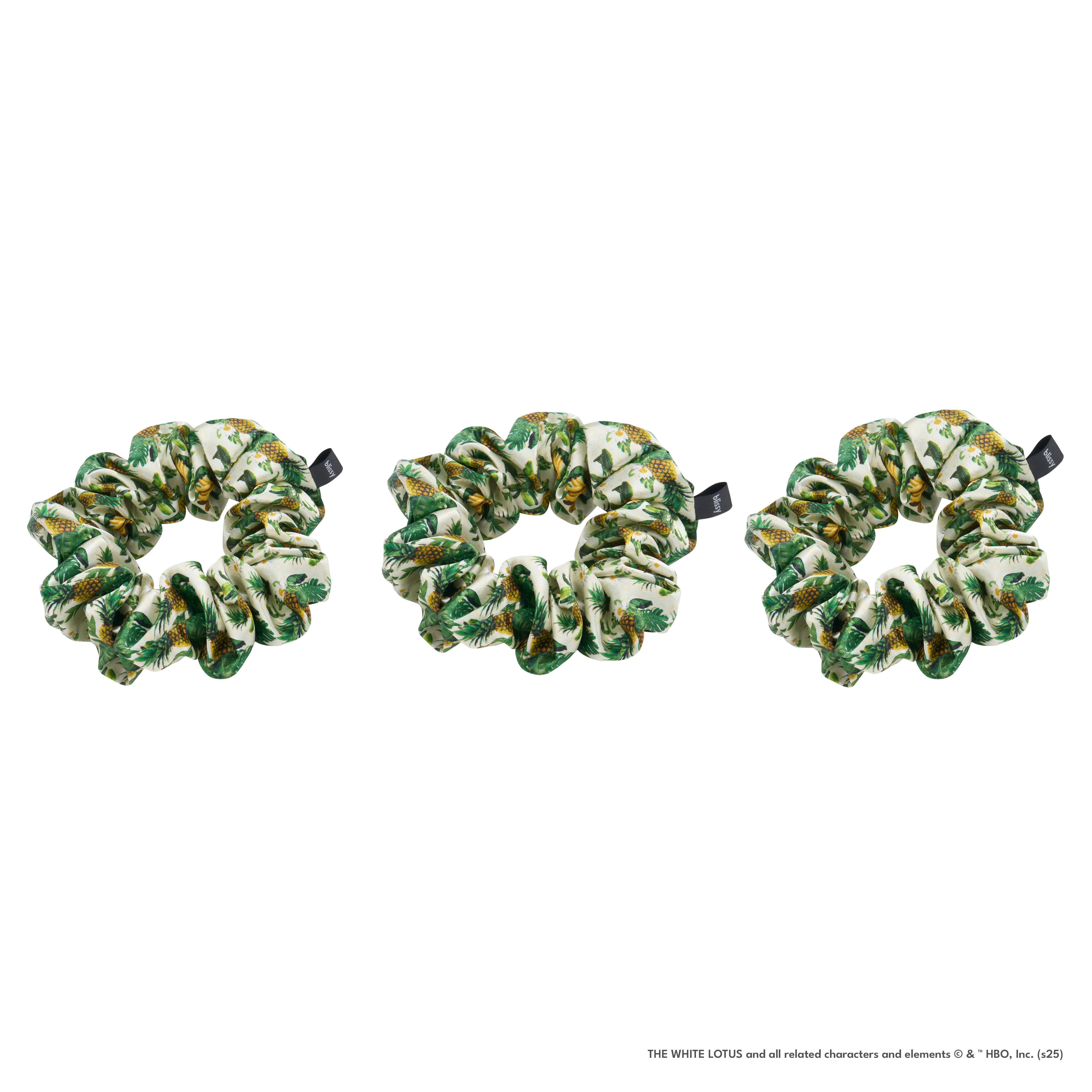 Blissy Scrunchies - White Lotus - Pineapple - Image 2