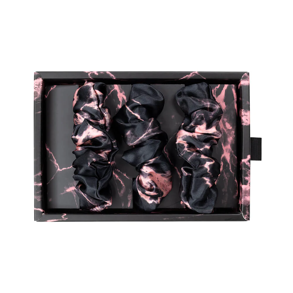 Blissy Scrunchies - Rose Black Marble - Image 2