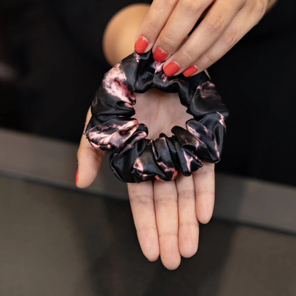 Blissy Scrunchies - Rose Black Marble - Image 6