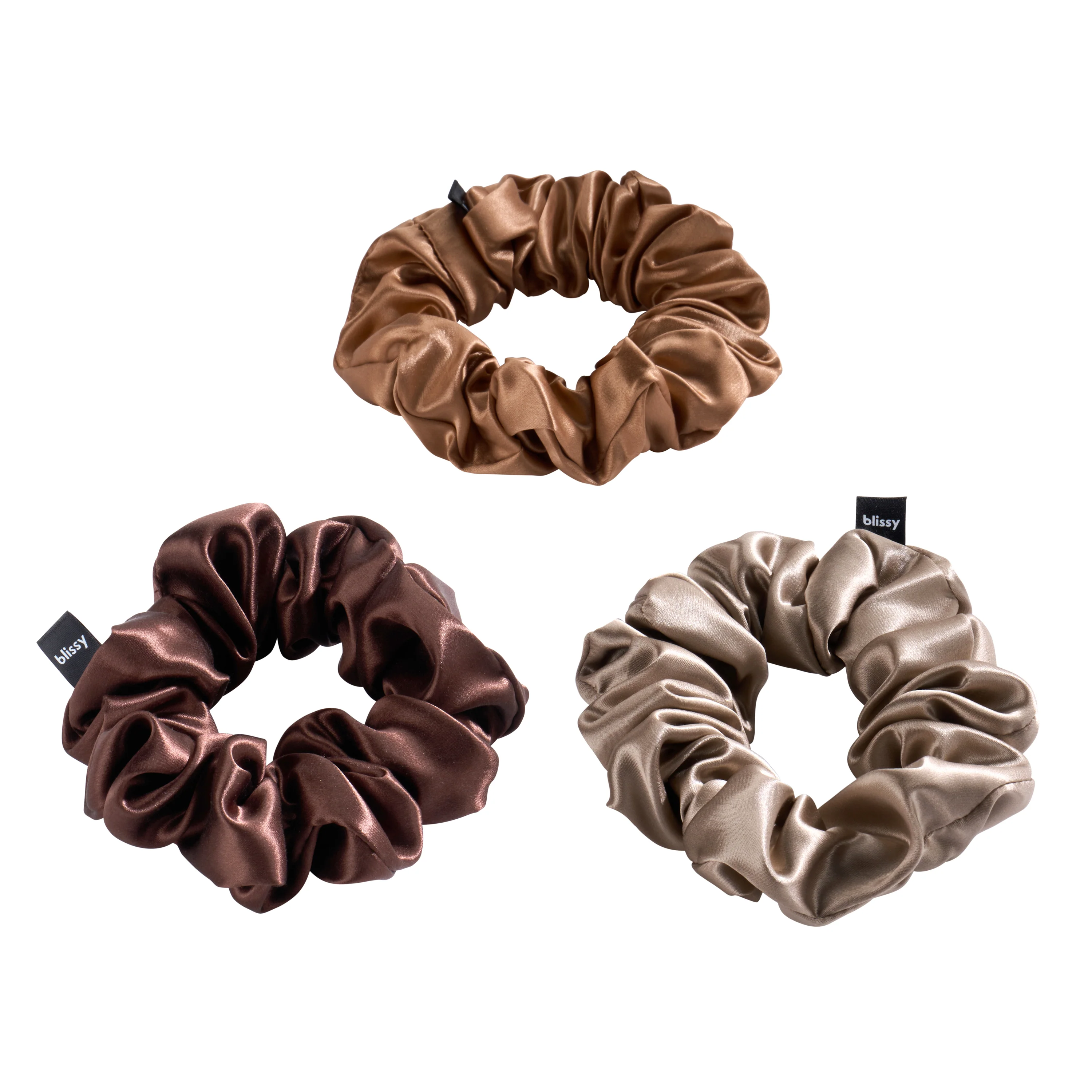 Blissy Scrunchies - Taupe, Cinnamon, Brown - Image 7