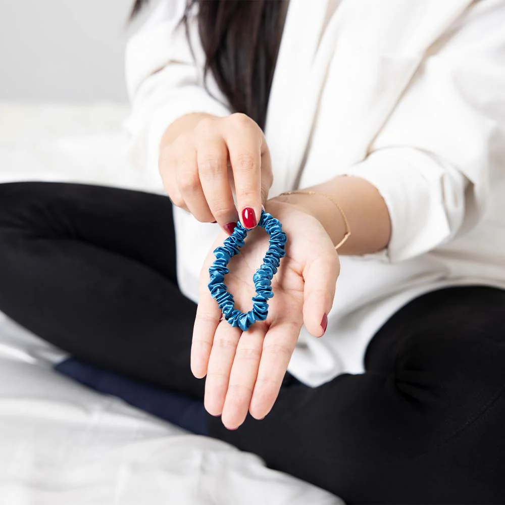 Blissy Skinny Scrunchies - Aqua - Image 7