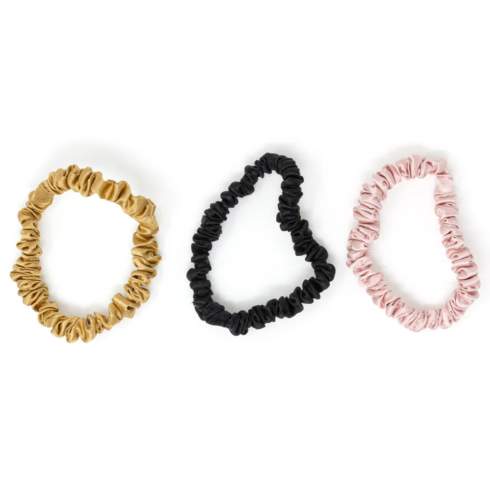 Blissy Skinny Scrunchies - Black, Gold, Pink - Image 2