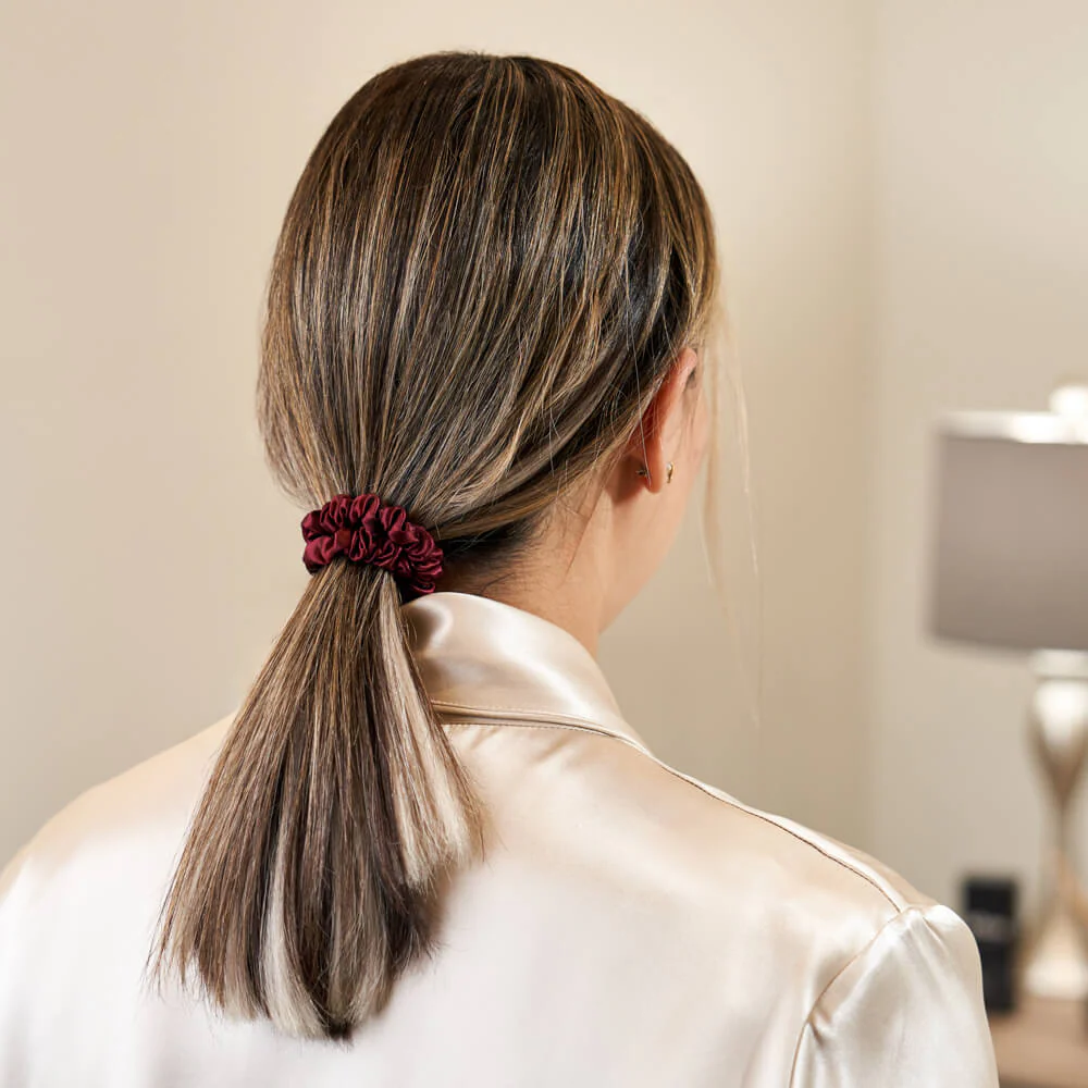 Blissy Skinny Scrunchies - Burgundy - Image 2