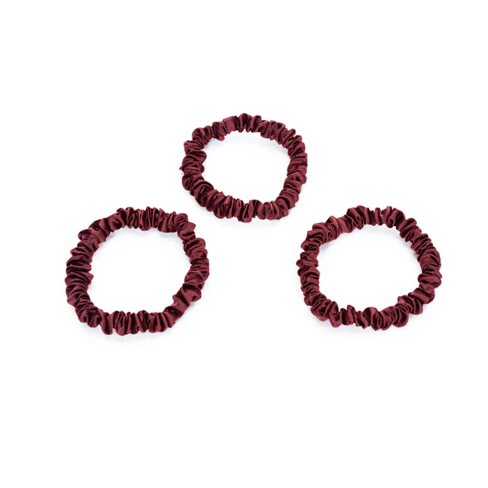 Blissy Skinny Scrunchies - Burgundy - Image 3