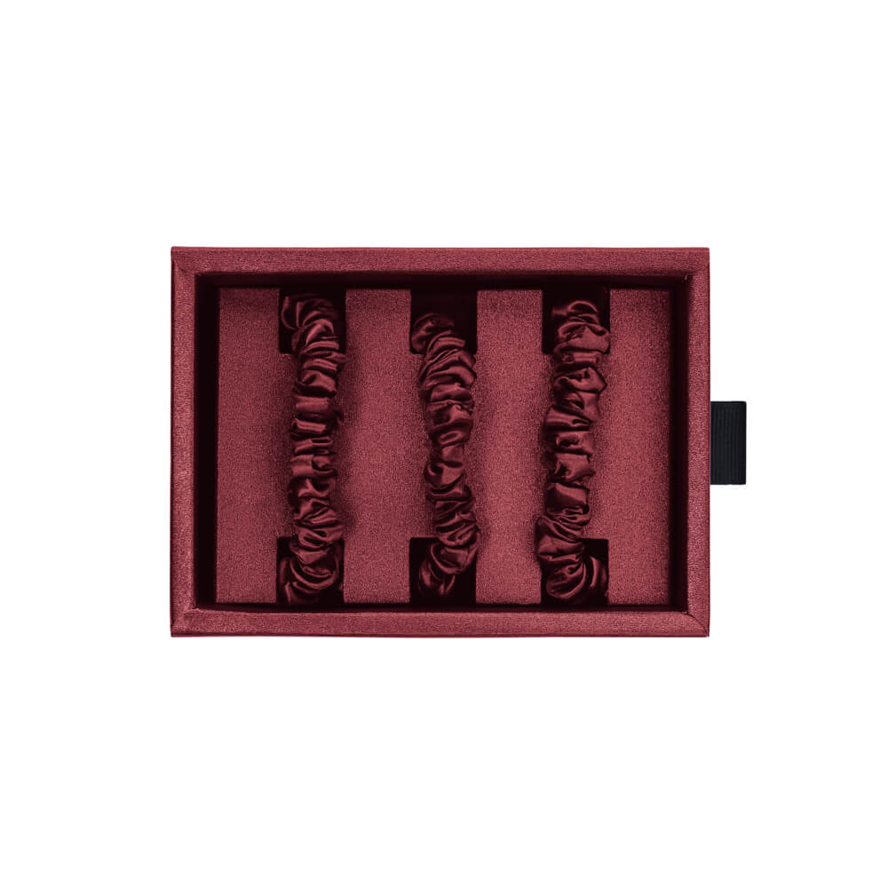 Blissy Skinny Scrunchies - Burgundy - Image 5
