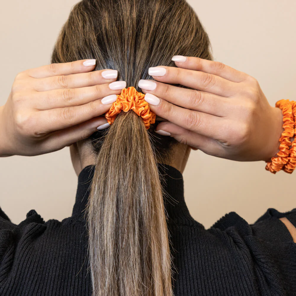 Blissy Skinny Scrunchies - Coral - Image 2