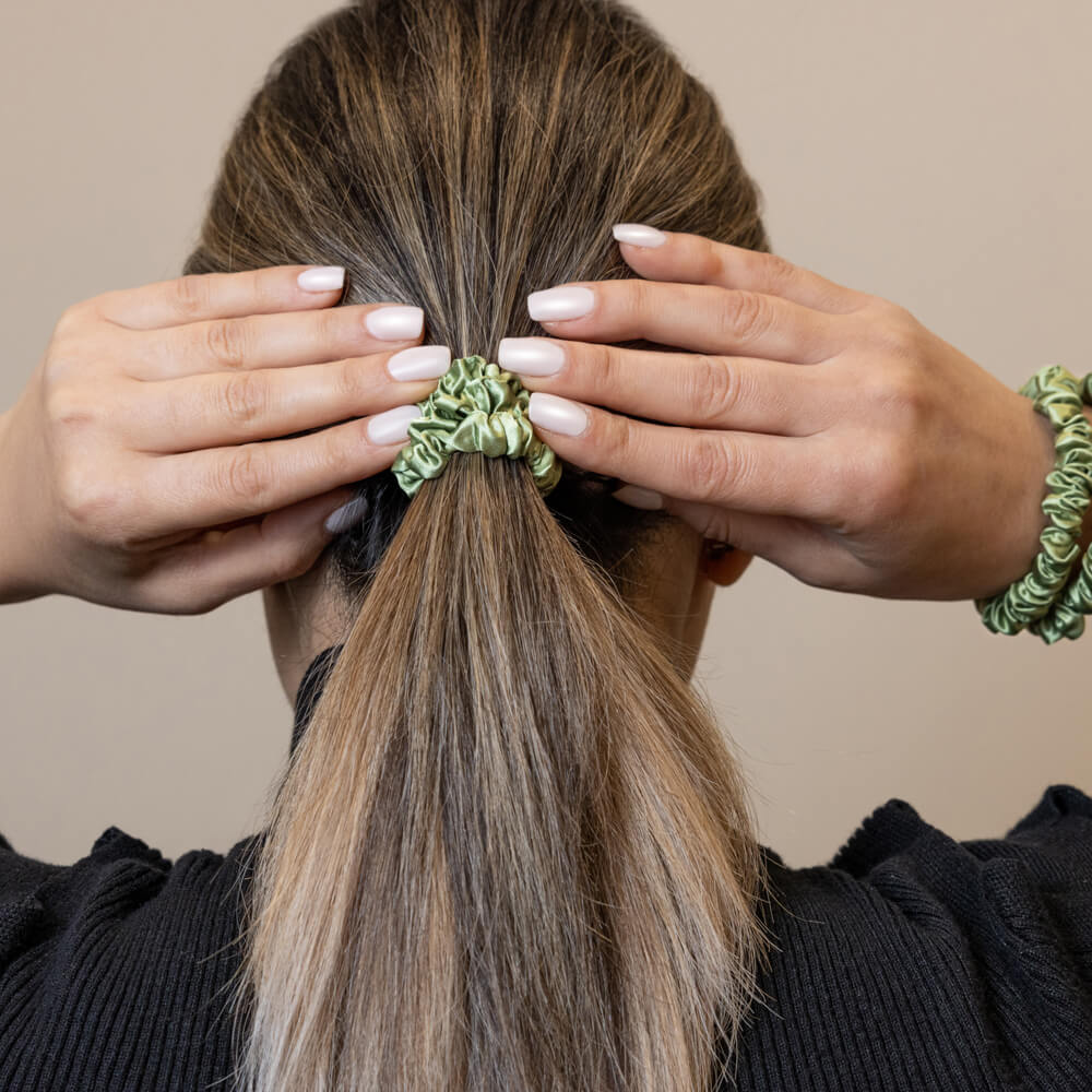 Blissy Skinny Scrunchies - Olive - Image 2