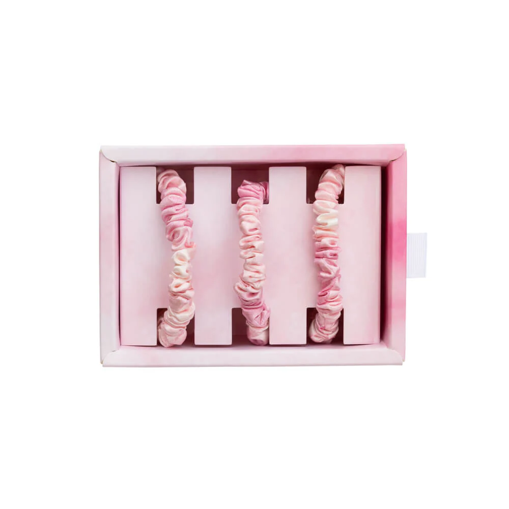 Blissy Skinny Scrunchies - Pink Tie-Dye - Image 4