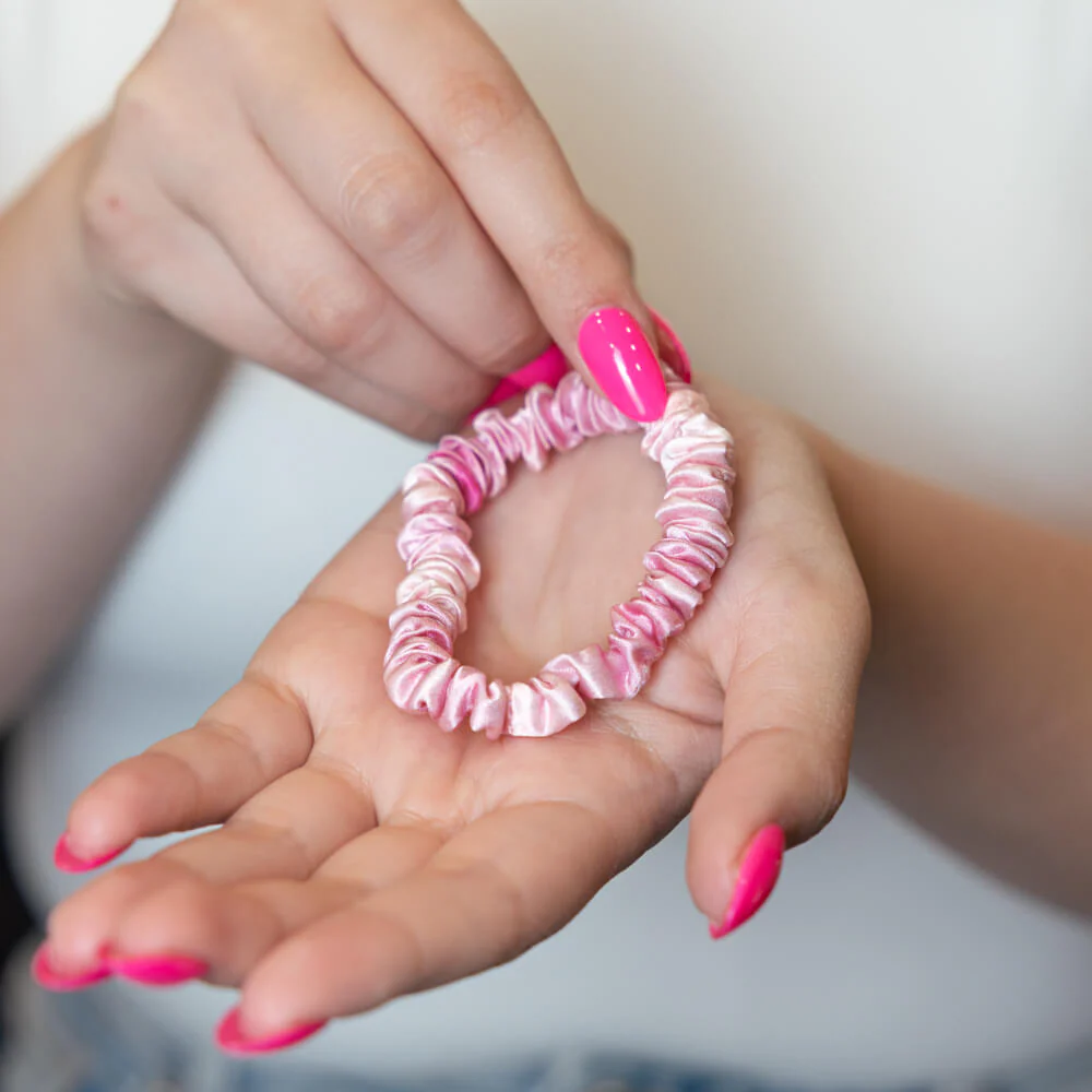 Blissy Skinny Scrunchies - Pink Tie-Dye - Image 7