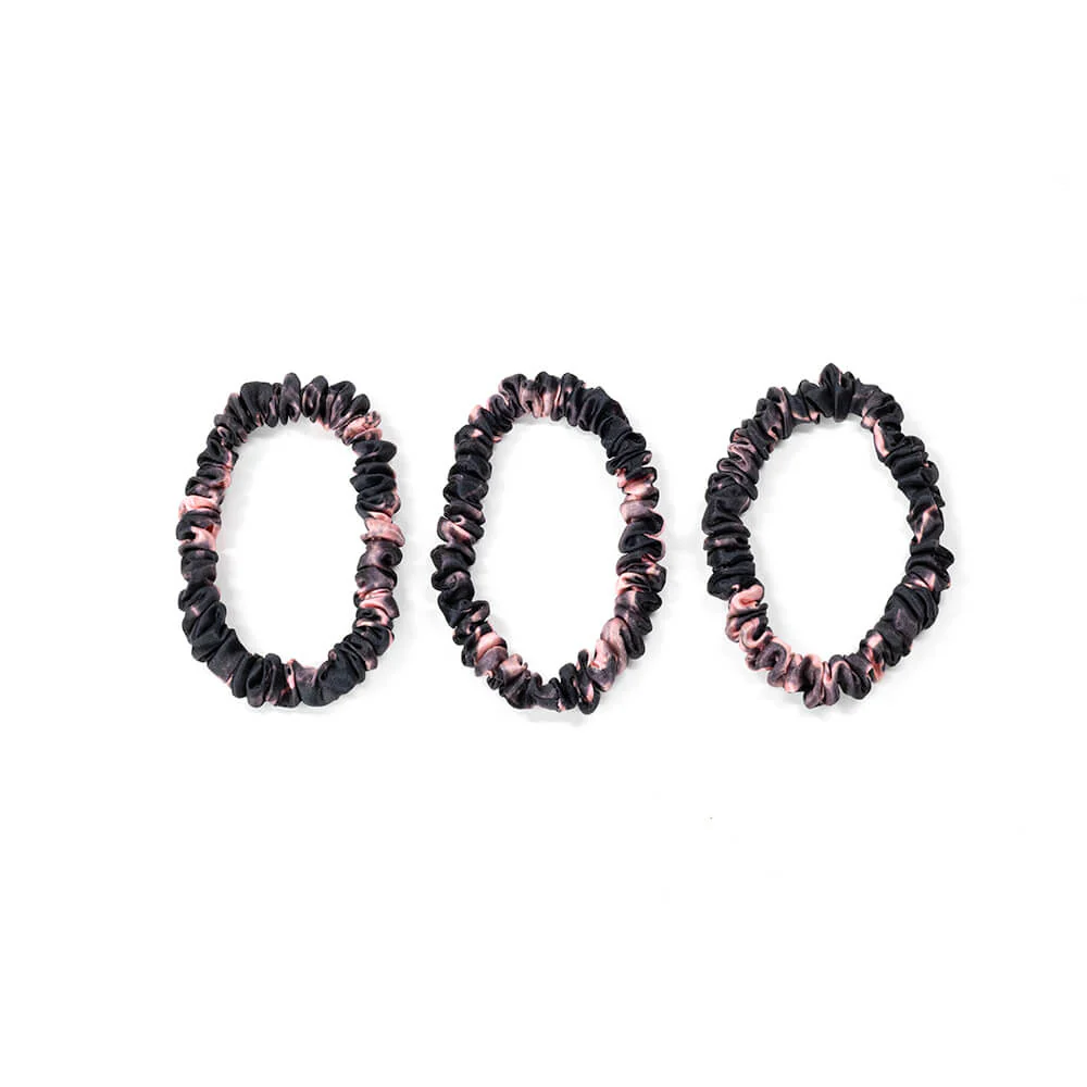 Blissy Skinny Scrunchies - Rose Black Marble - Image 3