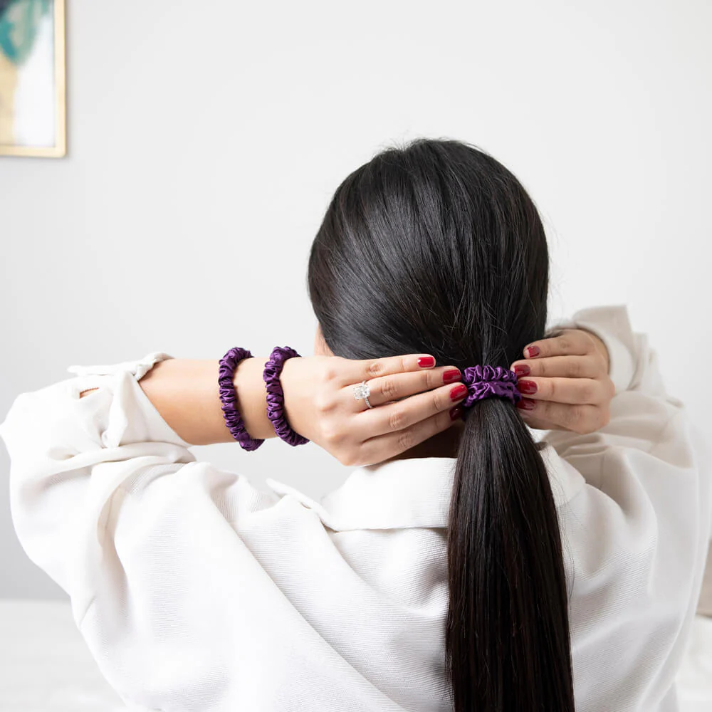 Blissy Skinny Scrunchies - Royal Purple - Image 2