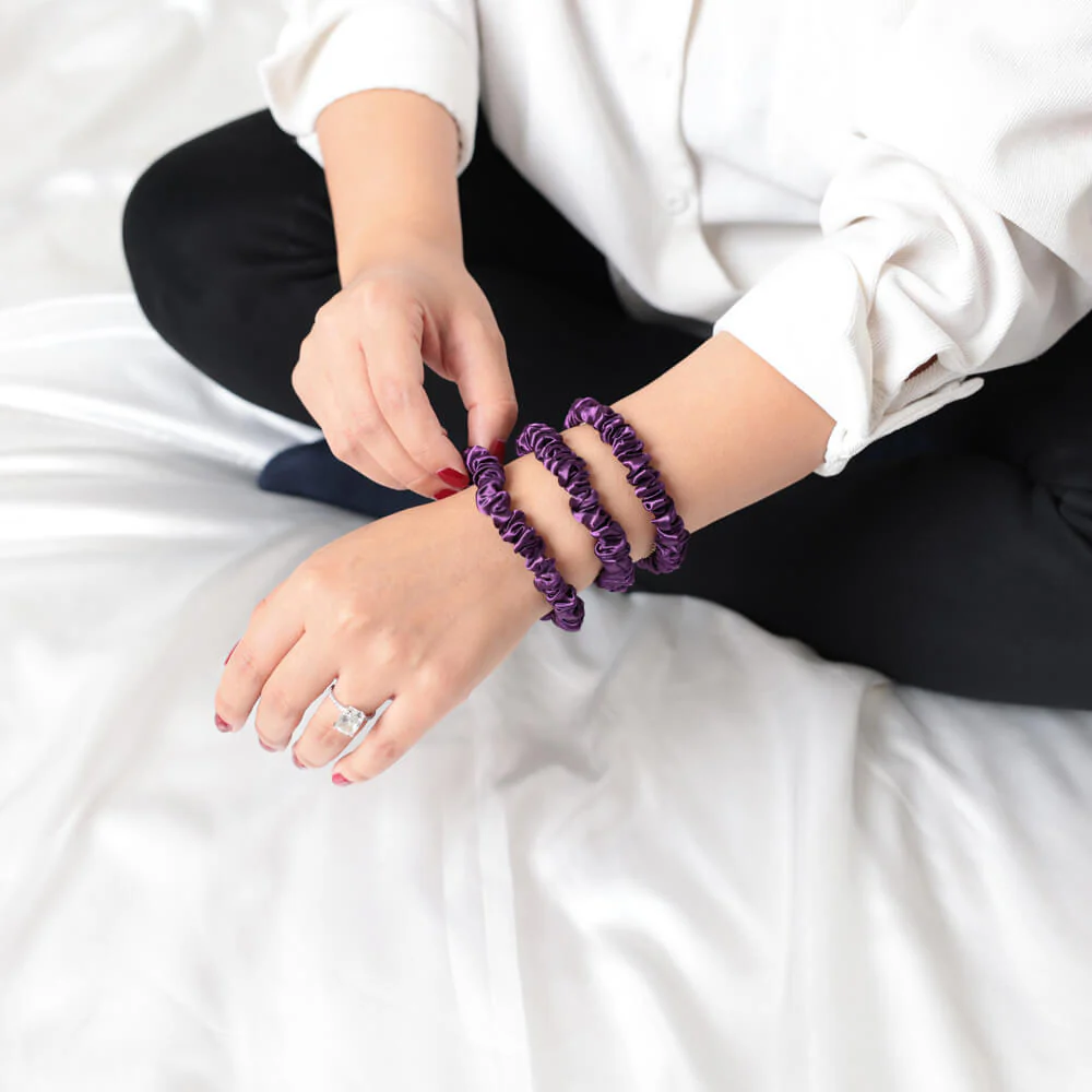 Blissy Skinny Scrunchies - Royal Purple - Image 6