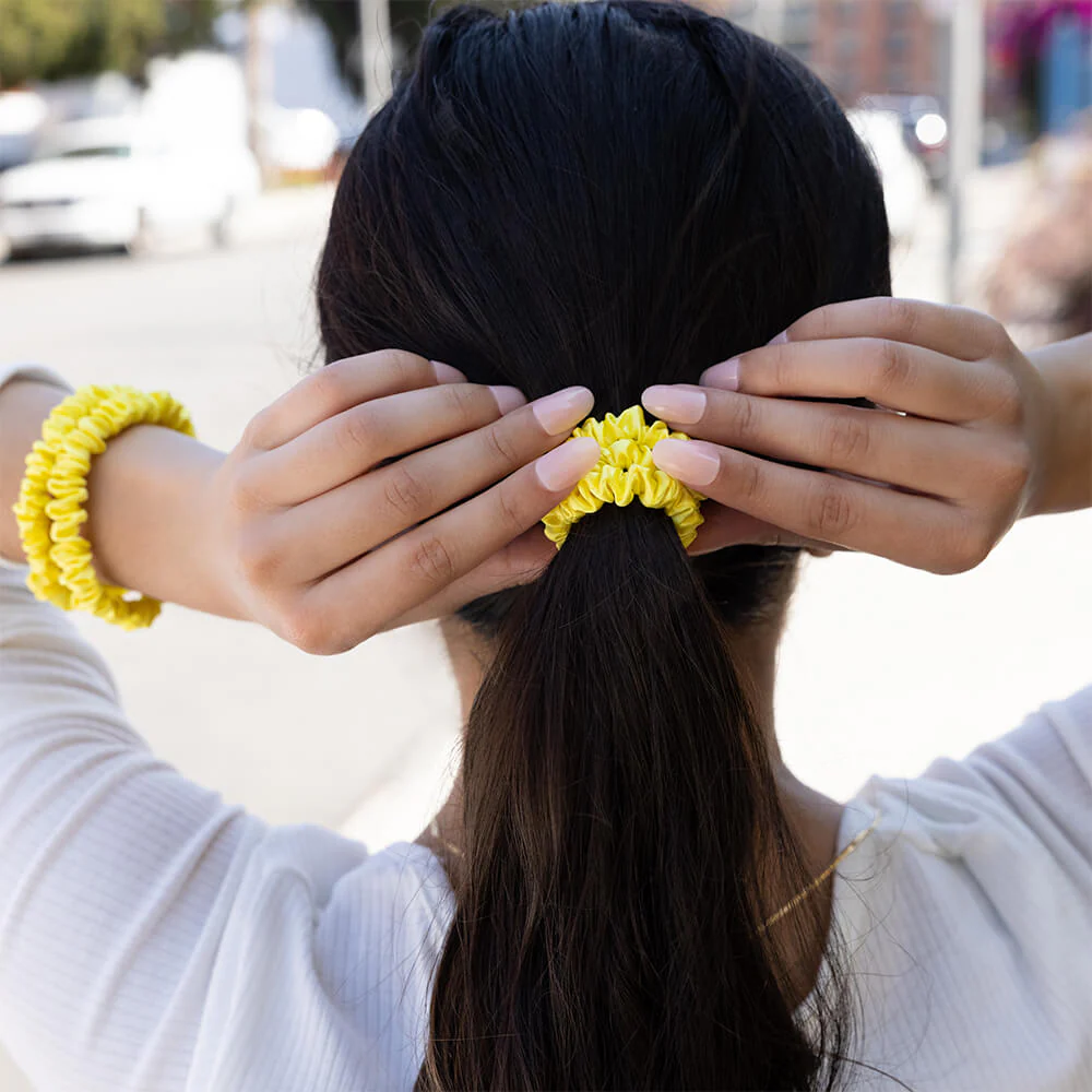 Blissy Skinny Scrunchies - Sunshine Yellow - Image 2