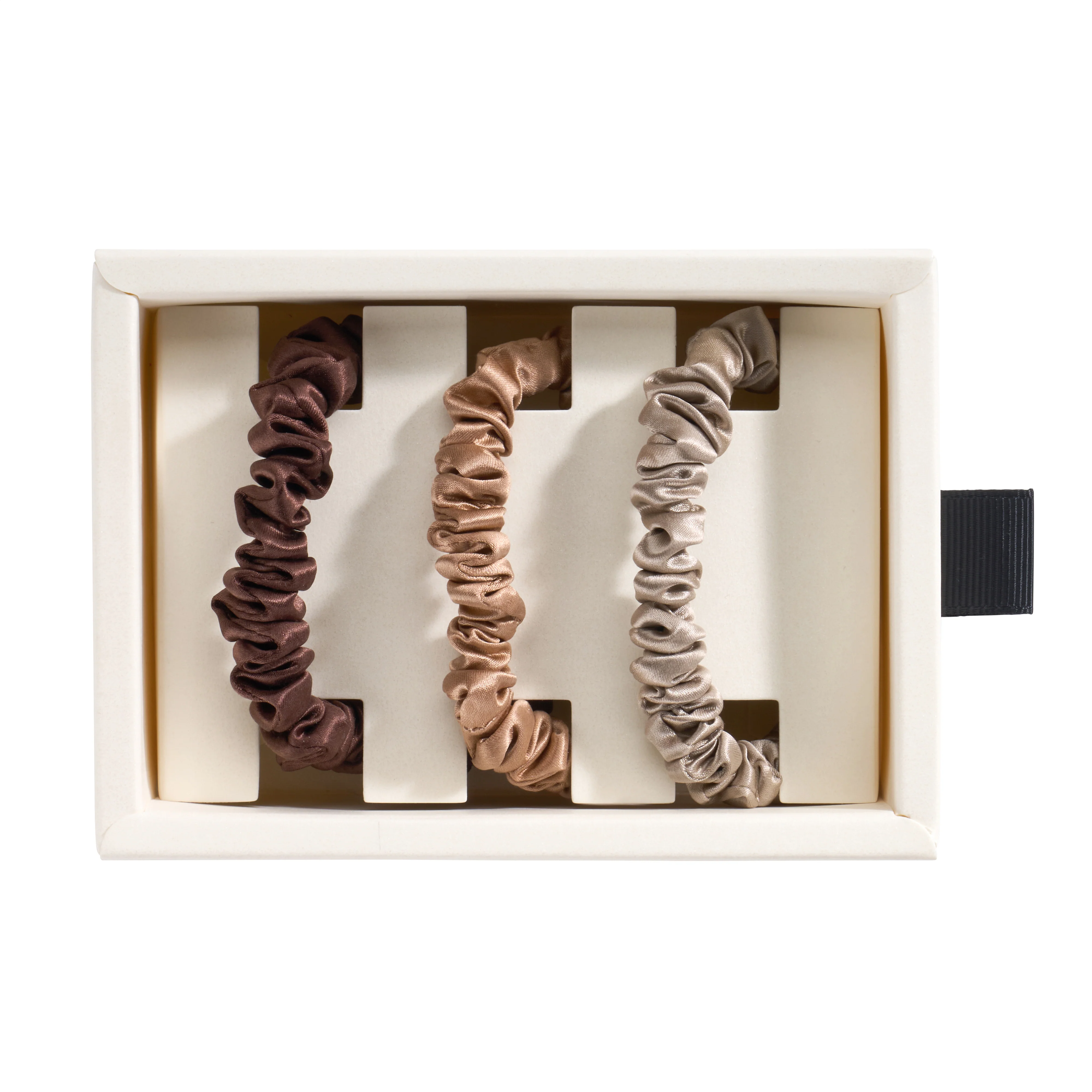 Blissy Skinny Scrunchies - Taupe, Cinnamon, Brown - Image 4